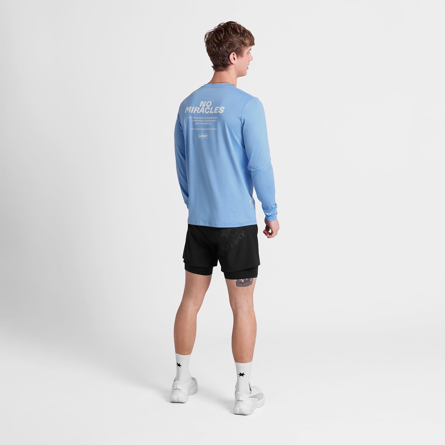 ランニングTシャツ（ロングスリーブ） SM20007c2019 Statement Pace Long Sleeve - Blue [メンズ]
