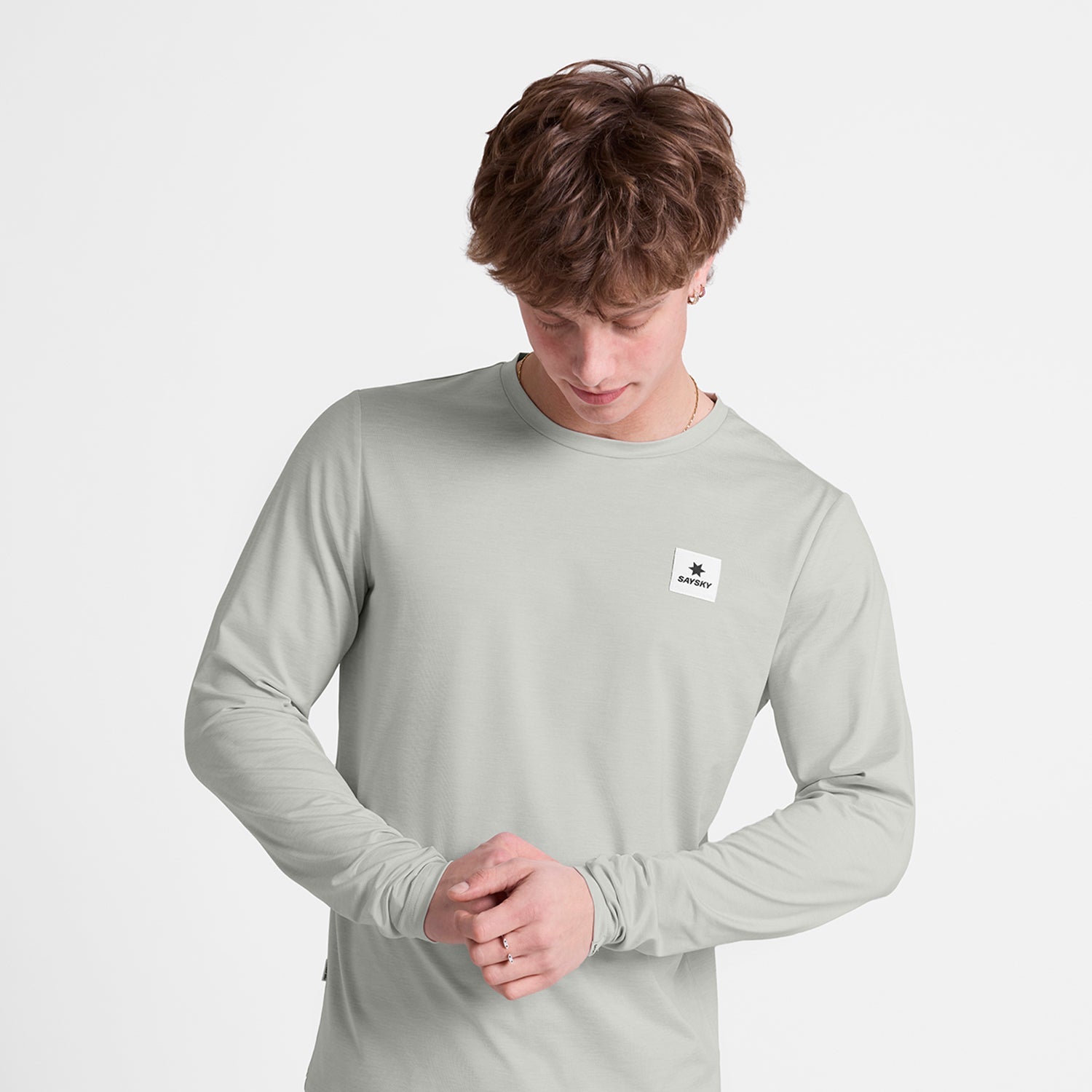 ランニングTシャツ（ロングスリーブ） SM20007c6008 Statement Pace Long Sleeve - Grey [メンズ]