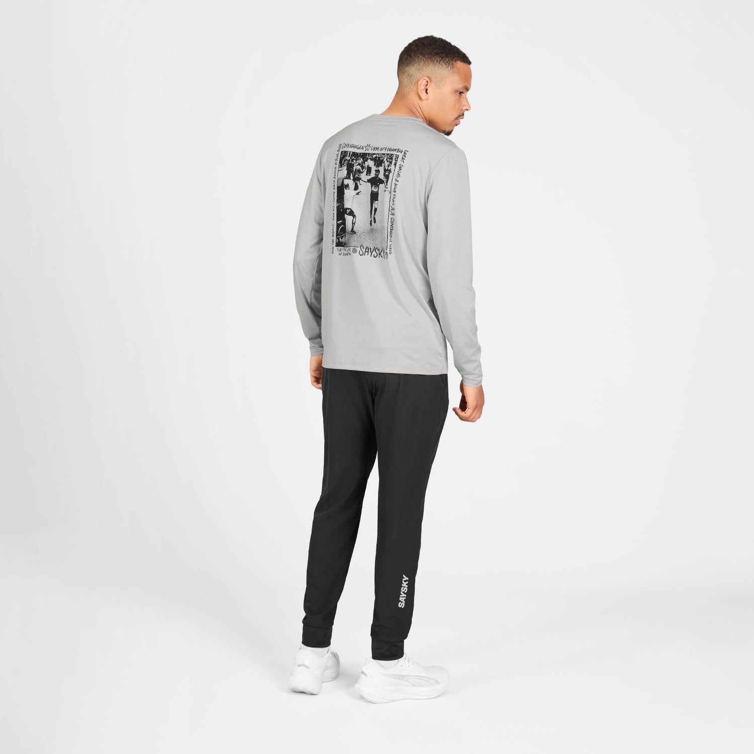 ランニングTシャツ（ロングスリーブ） SM20012c6008 Statement Pace Long Sleeve - Grey [メンズ]