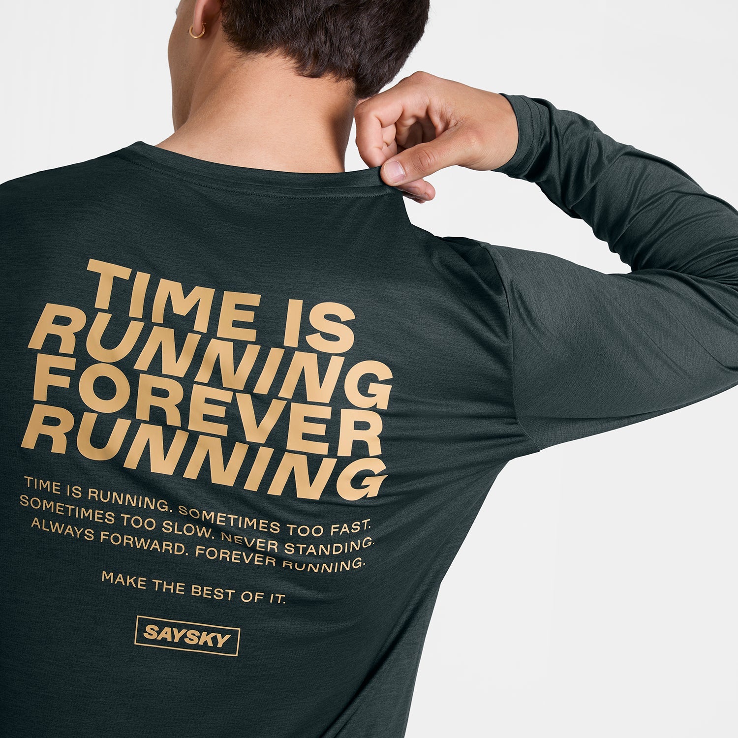 ランニングTシャツ（ロングスリーブ） SM20012c9001 Statement Pace Long Sleeve - Black [メンズ]