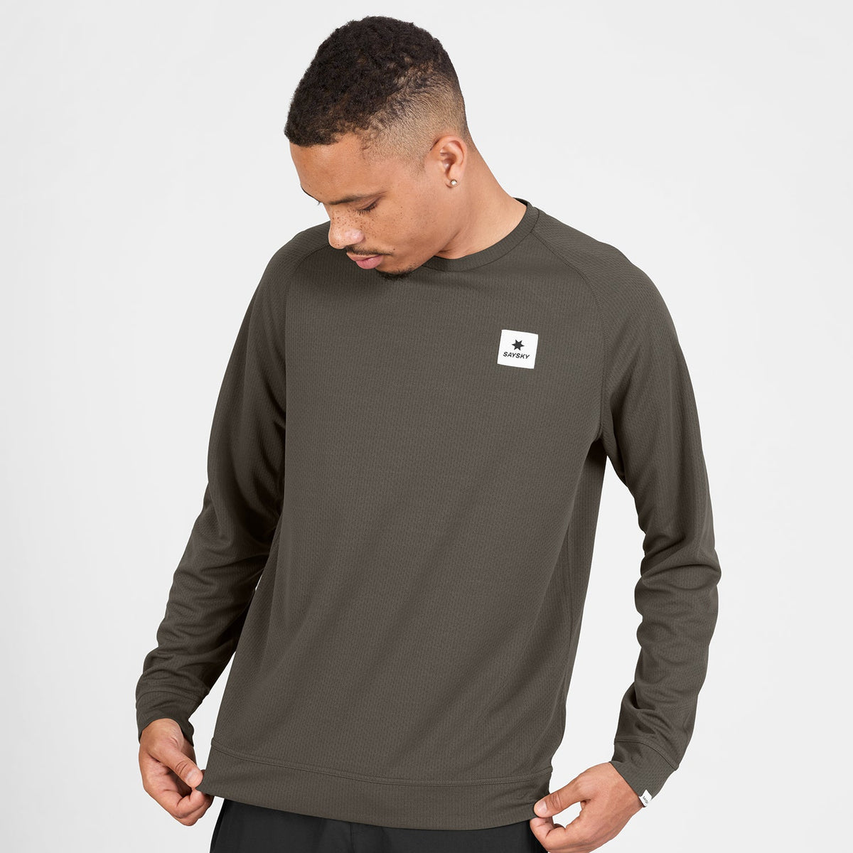 ランニングTシャツ（ロングスリーブ） SM20013c724 Pace Tech Long Sleeve - Brown [メンズ]