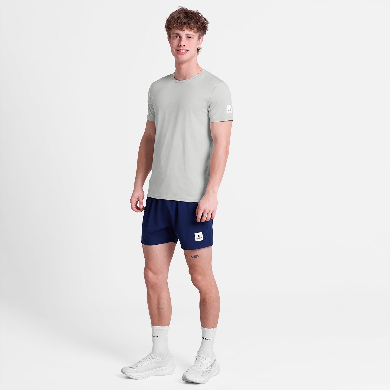ランニングTシャツ SM25002c6008 Clean Pace T-shirt - Grey [メンズ]