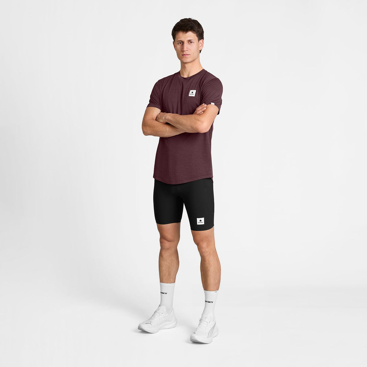 ランニングTシャツ SM25004c5011 Clean Combat Pro T-shirt - Burgundy [メンズ]
