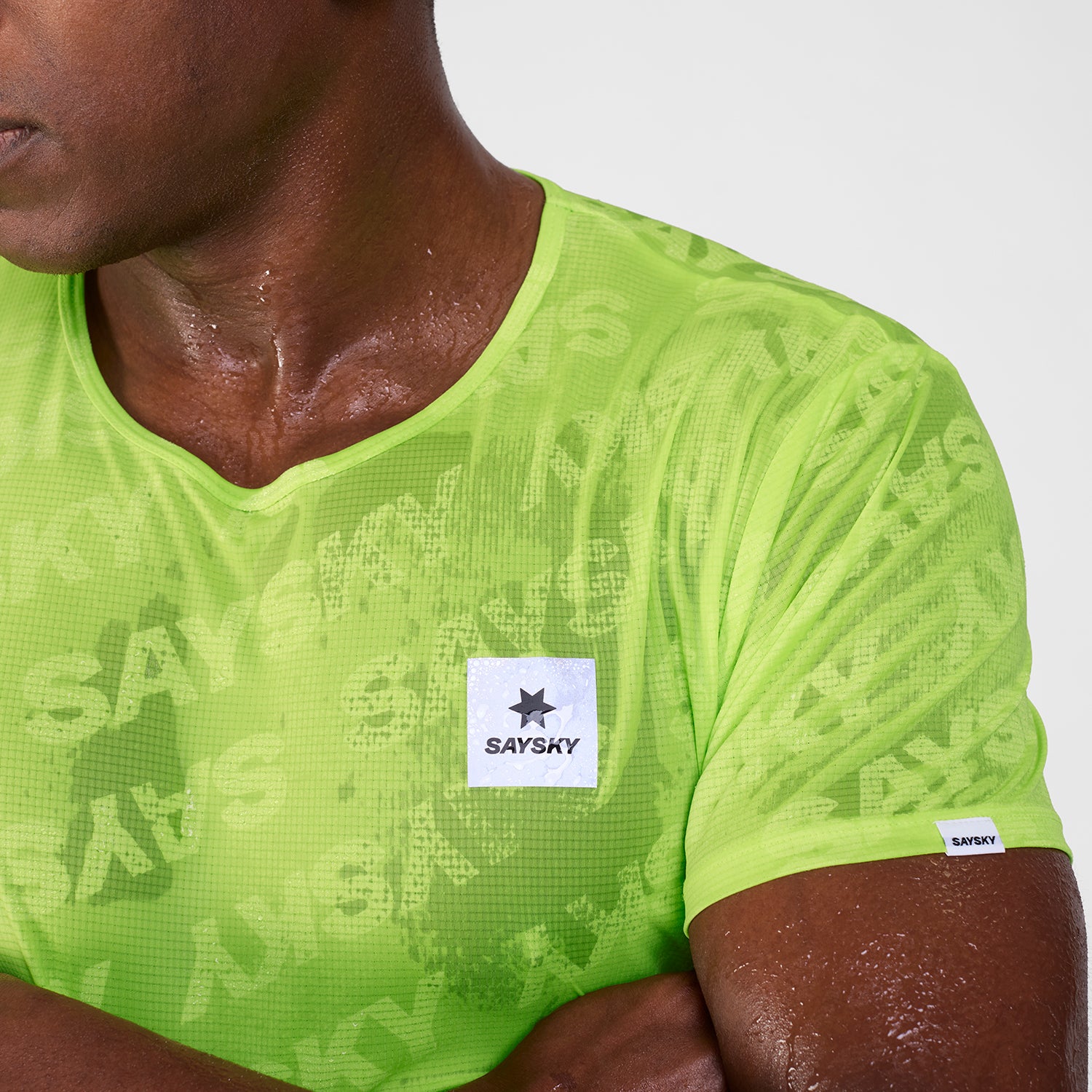 ランニングTシャツ SM25011c1068 Reactive Flow T-shirt - Yellowlogo [メンズ]