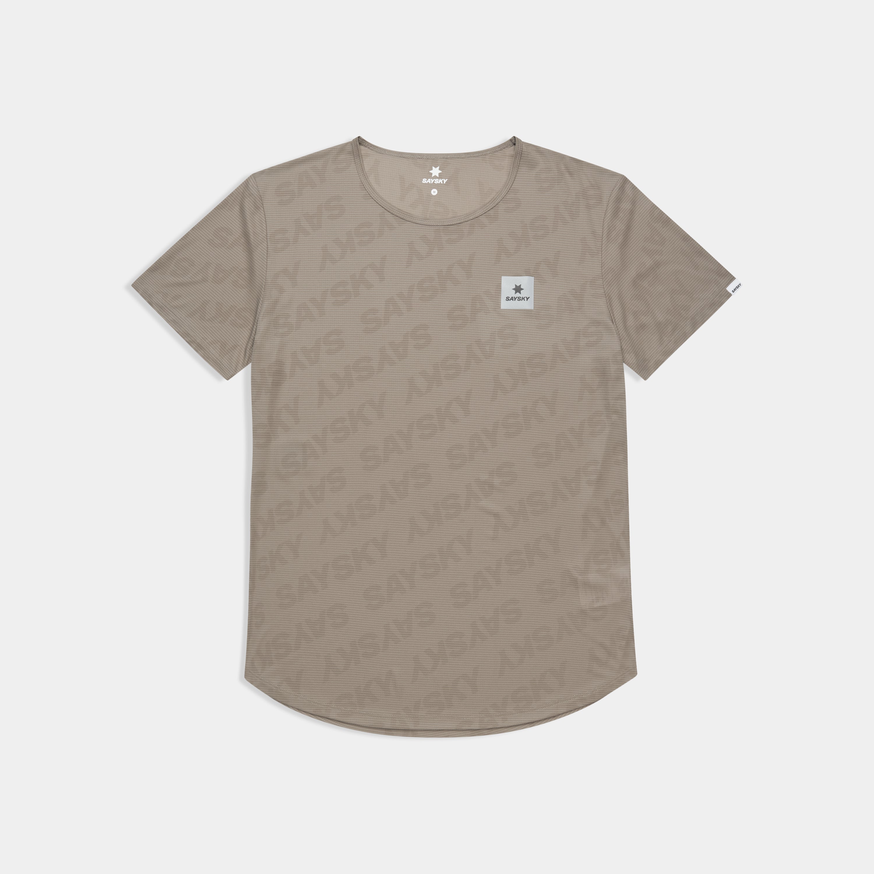 ランニングTシャツ SM25011c1070 Reactive Flow T-shirt - Darkbeigelogo [メンズ]