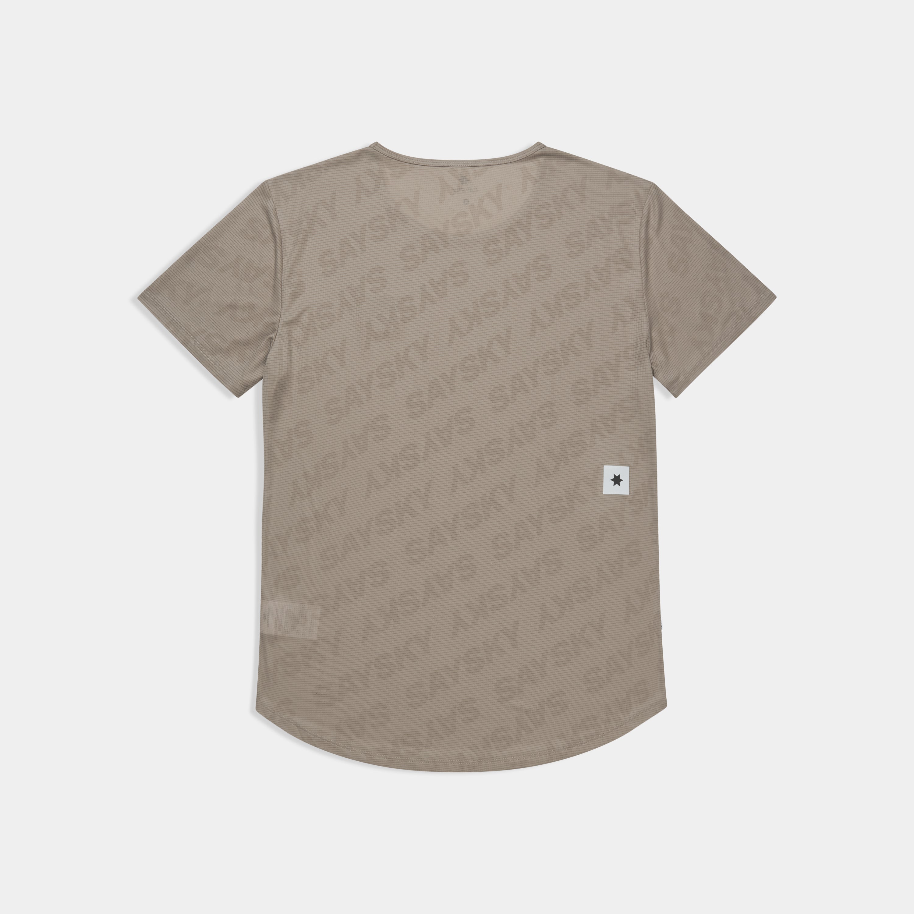 ランニングTシャツ SM25011c1070 Reactive Flow T-shirt - Darkbeigelogo [メンズ]