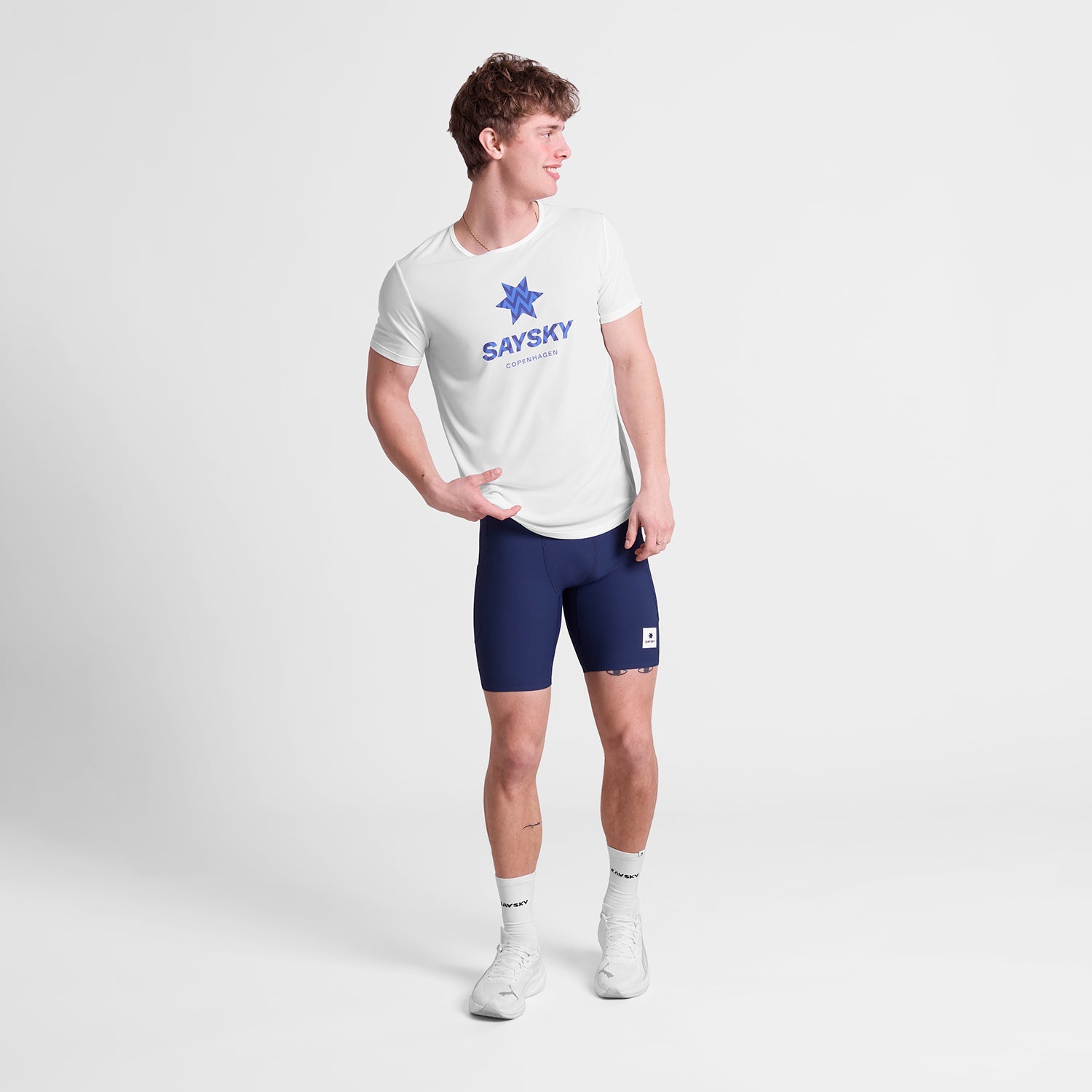 ランニングTシャツ SM25020c101 Zig Zag Flow T-shirt - White [メンズ]