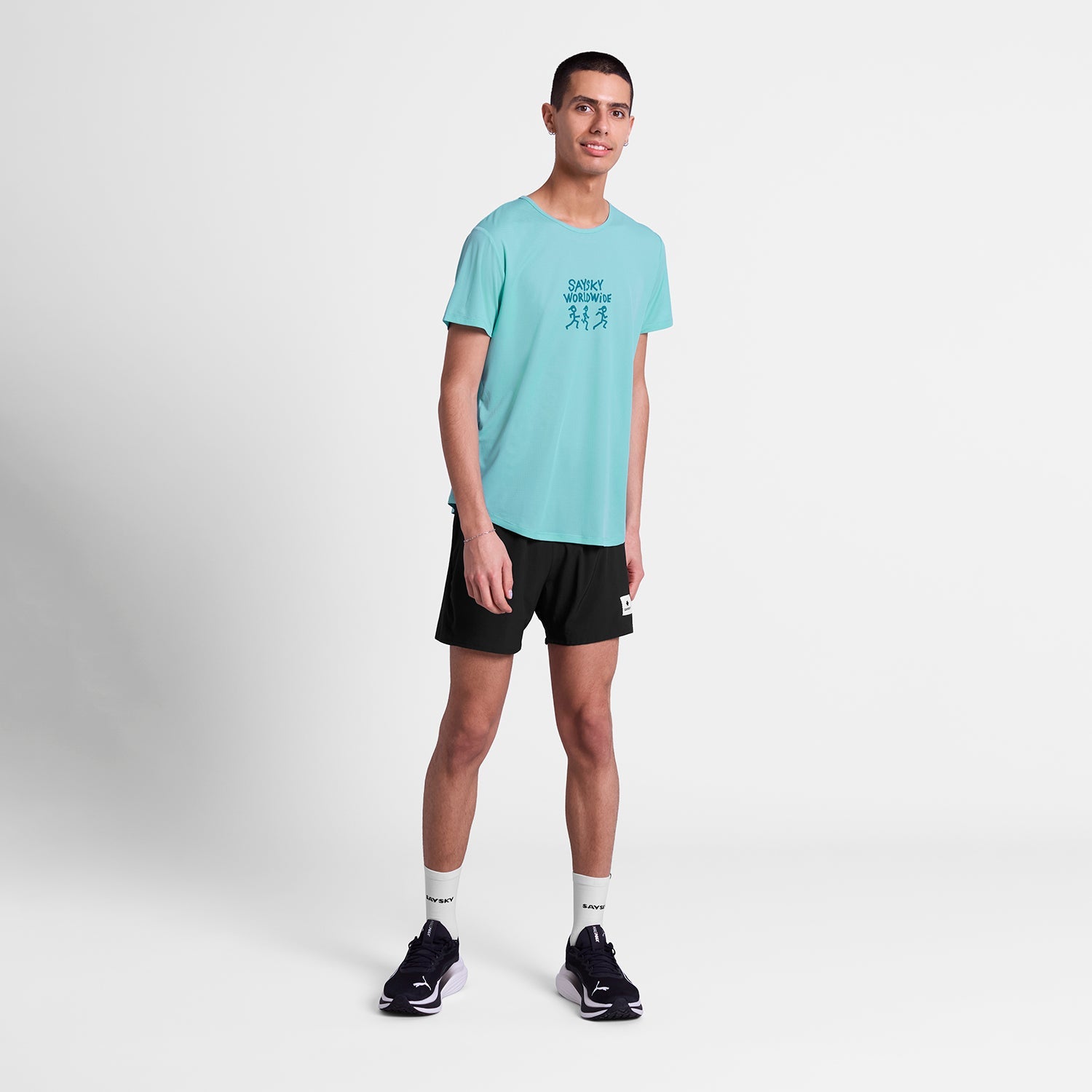 ランニングTシャツ SM25027c228 Statement Flow T-shirt - Blue [メンズ]