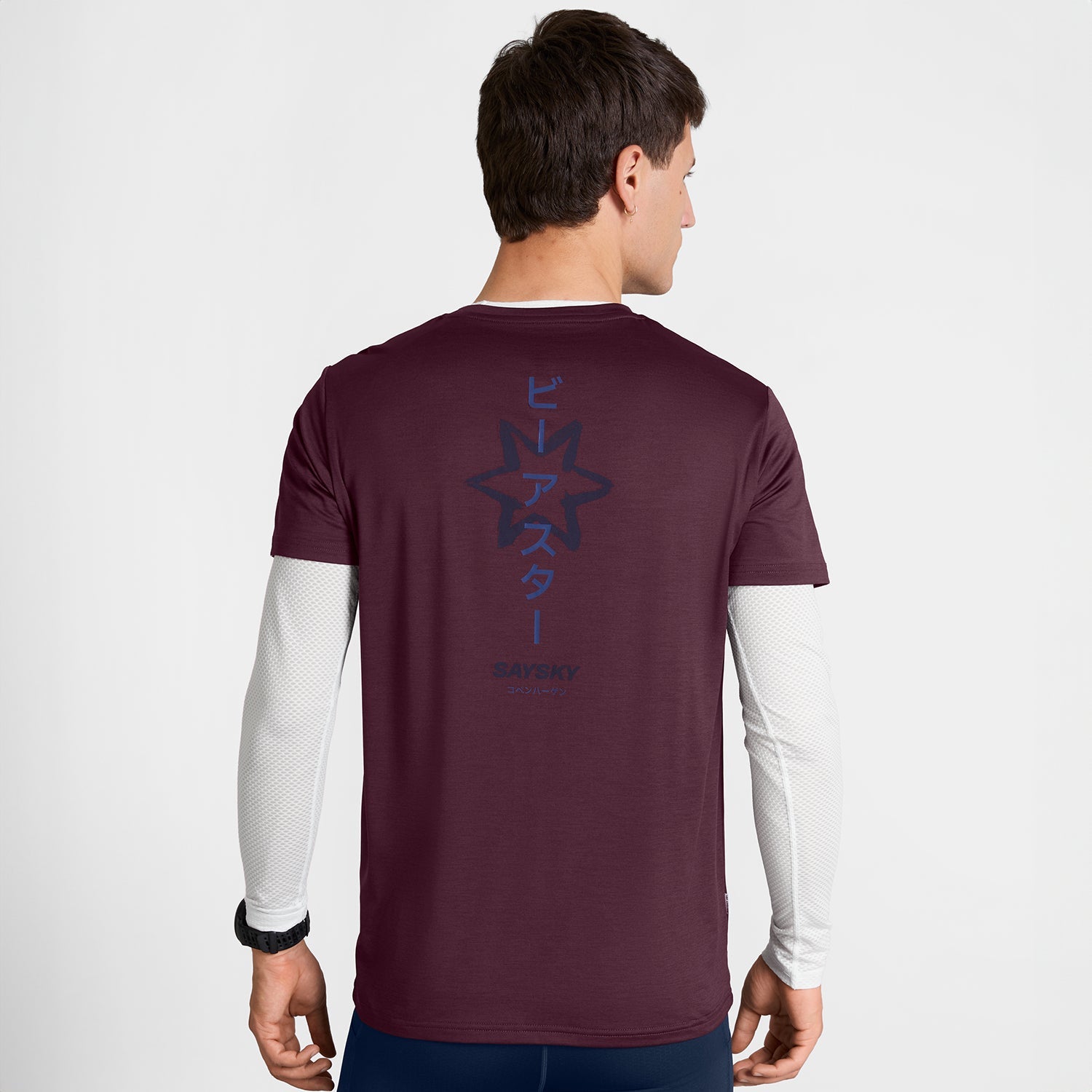 ランニングTシャツ SM25034c5011 Statement Pace T-shirt - Burgundy [メンズ]