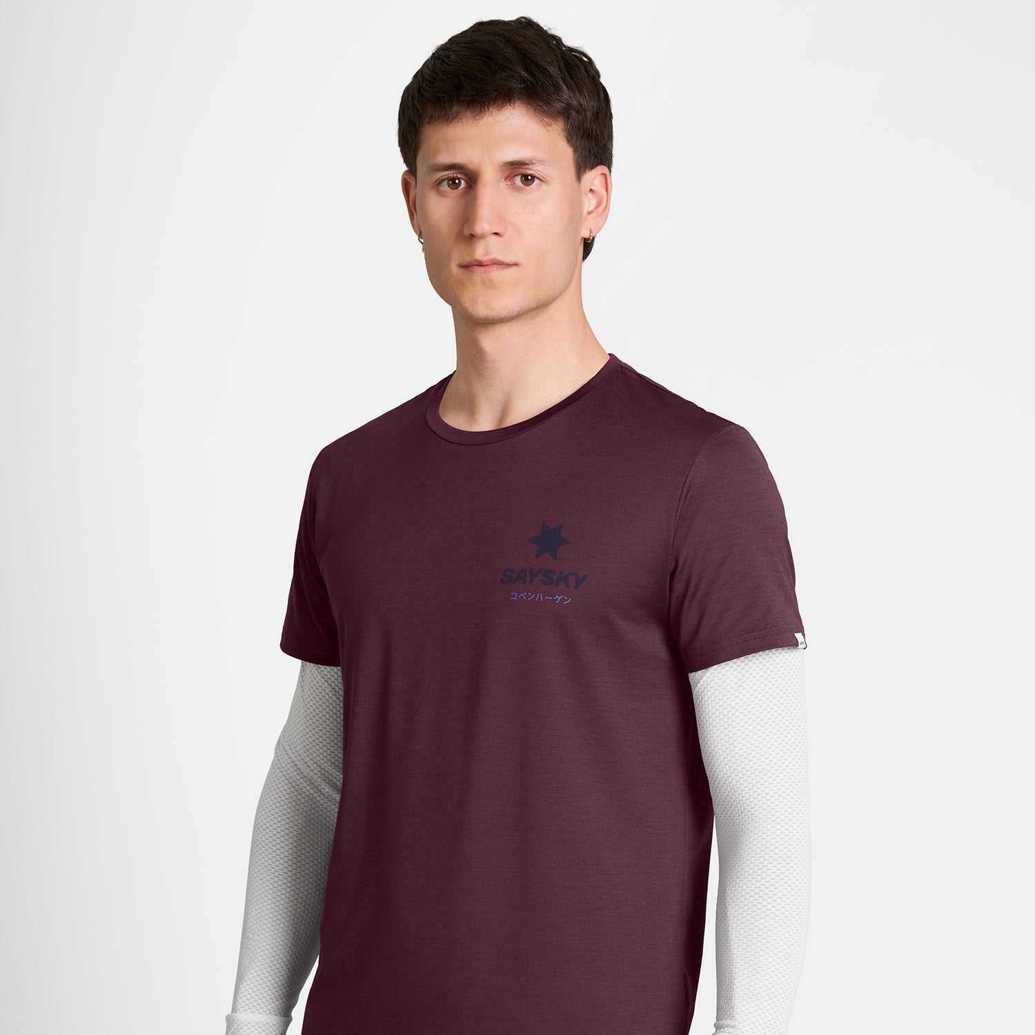 ランニングTシャツ SM25034c5011 Statement Pace T-shirt - Burgundy [メンズ]
