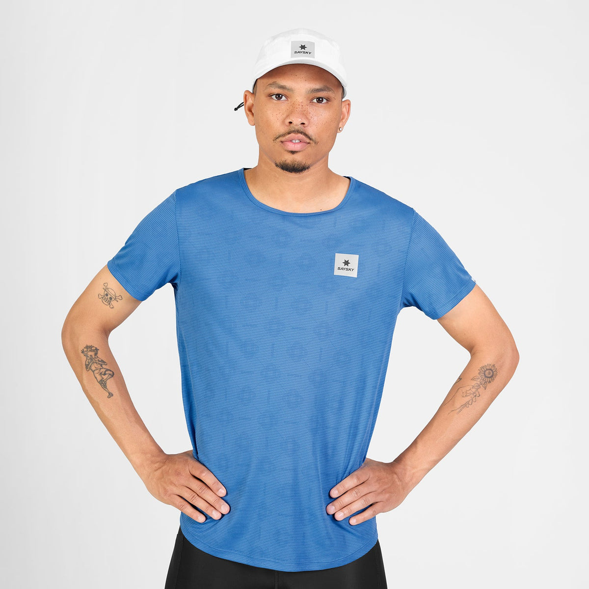 ランニングTシャツ SM25036c1075 Reactive Flow T-shirt - Blue Aop [メンズ]