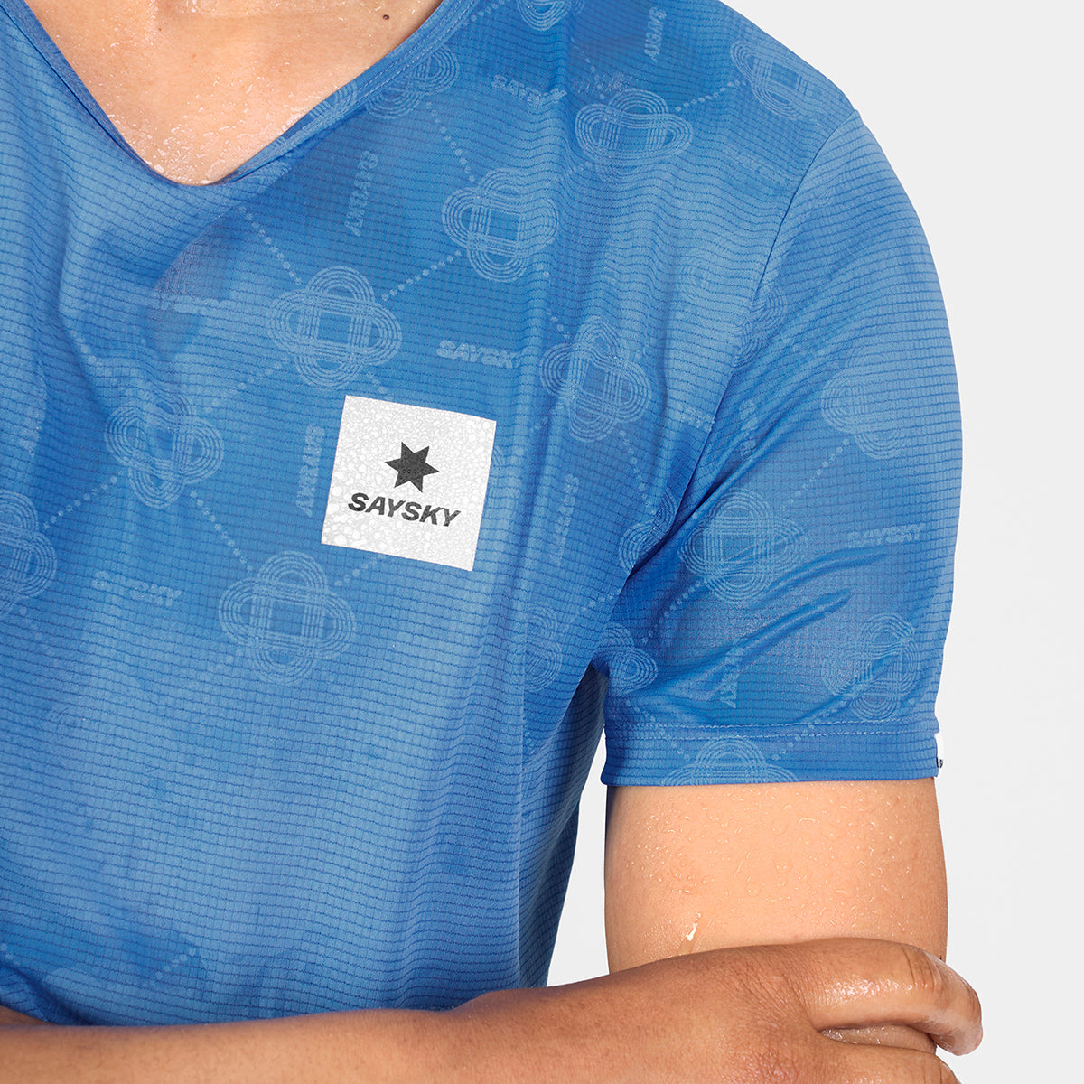 ランニングTシャツ SM25036c1075 Reactive Flow T-shirt - Blue Aop [メンズ]