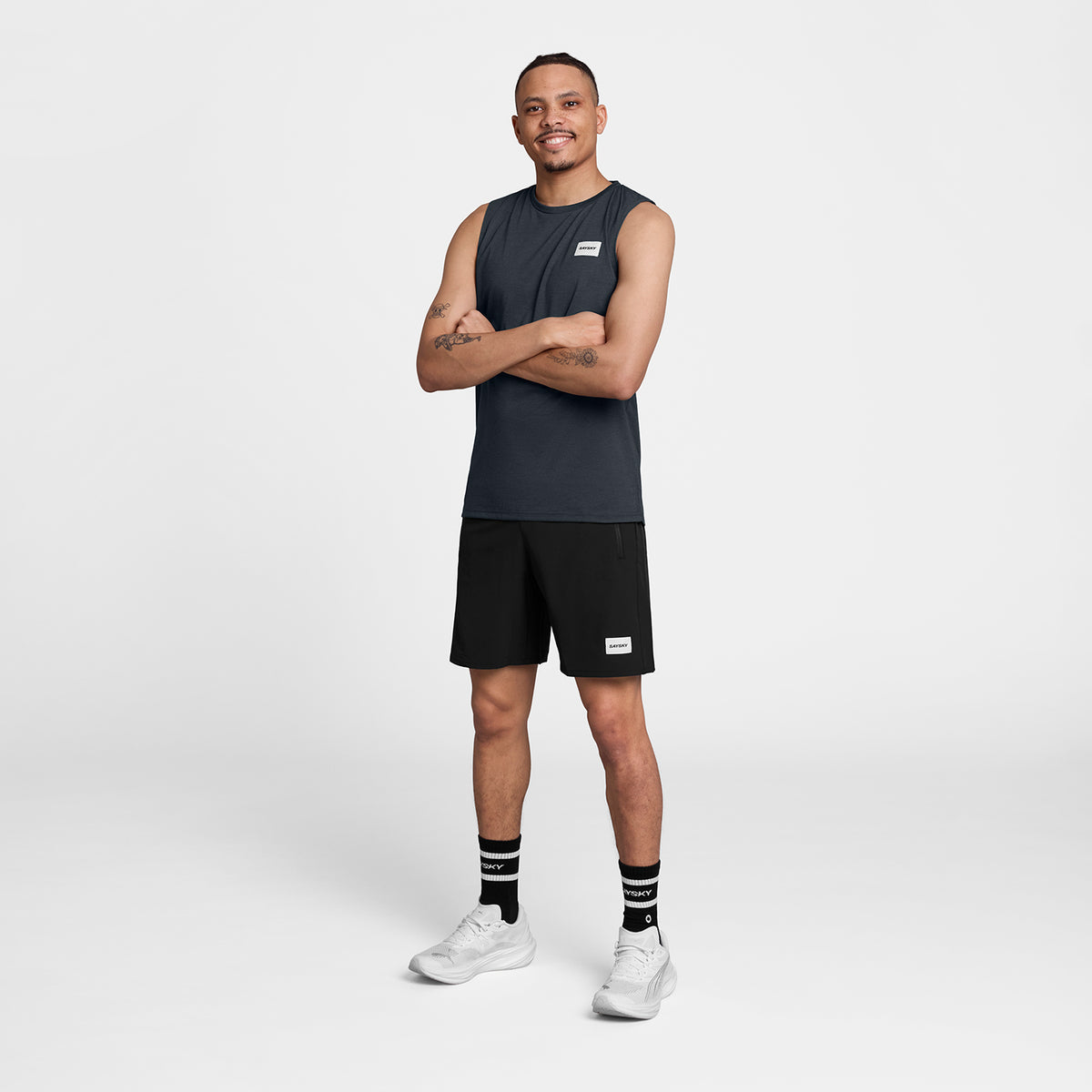 モーションシングレット SM30001c6001 Clean Motion Tank - Grey [メンズ]