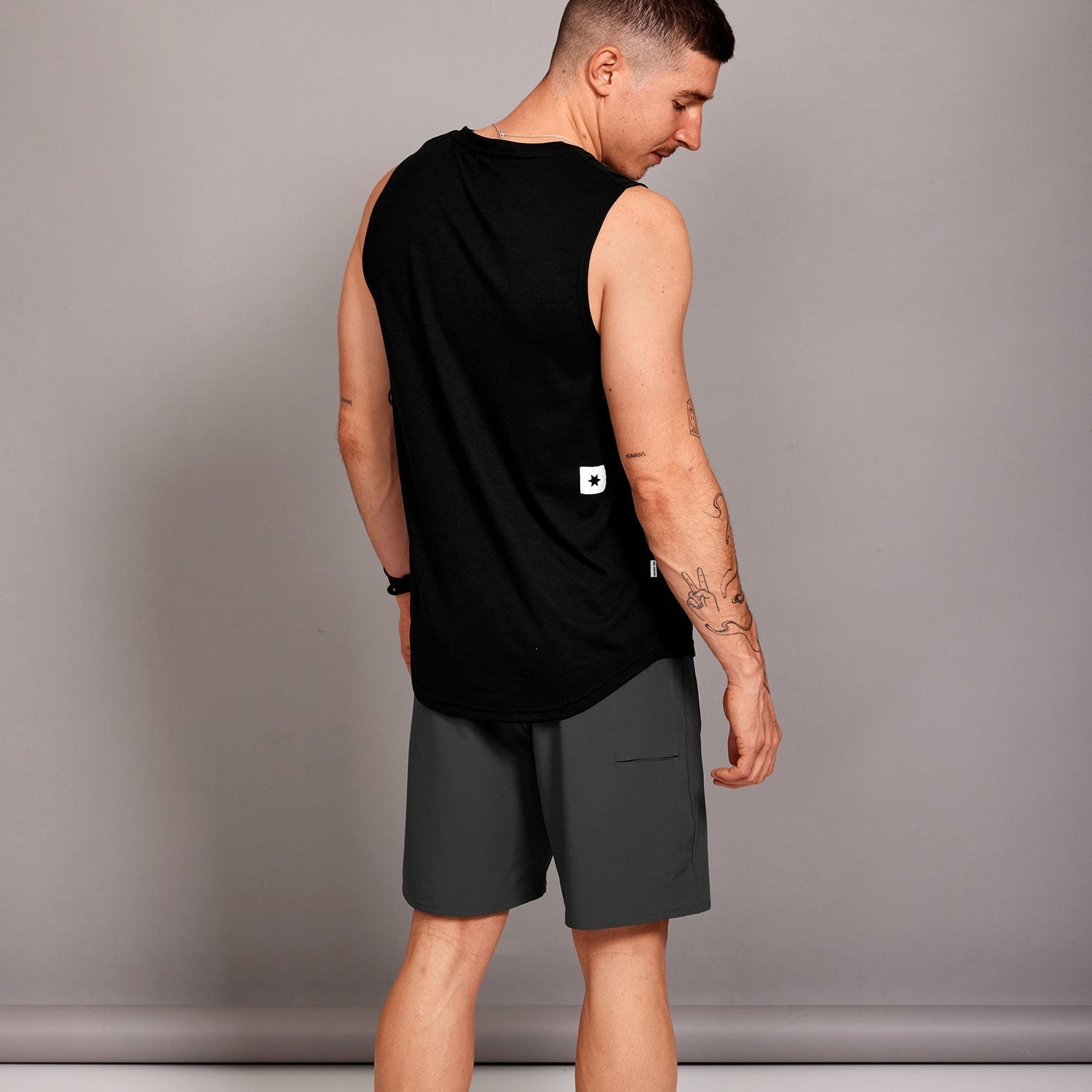 モーションシングレット SM30001c901 Clean Motion Tank - Black [メンズ]