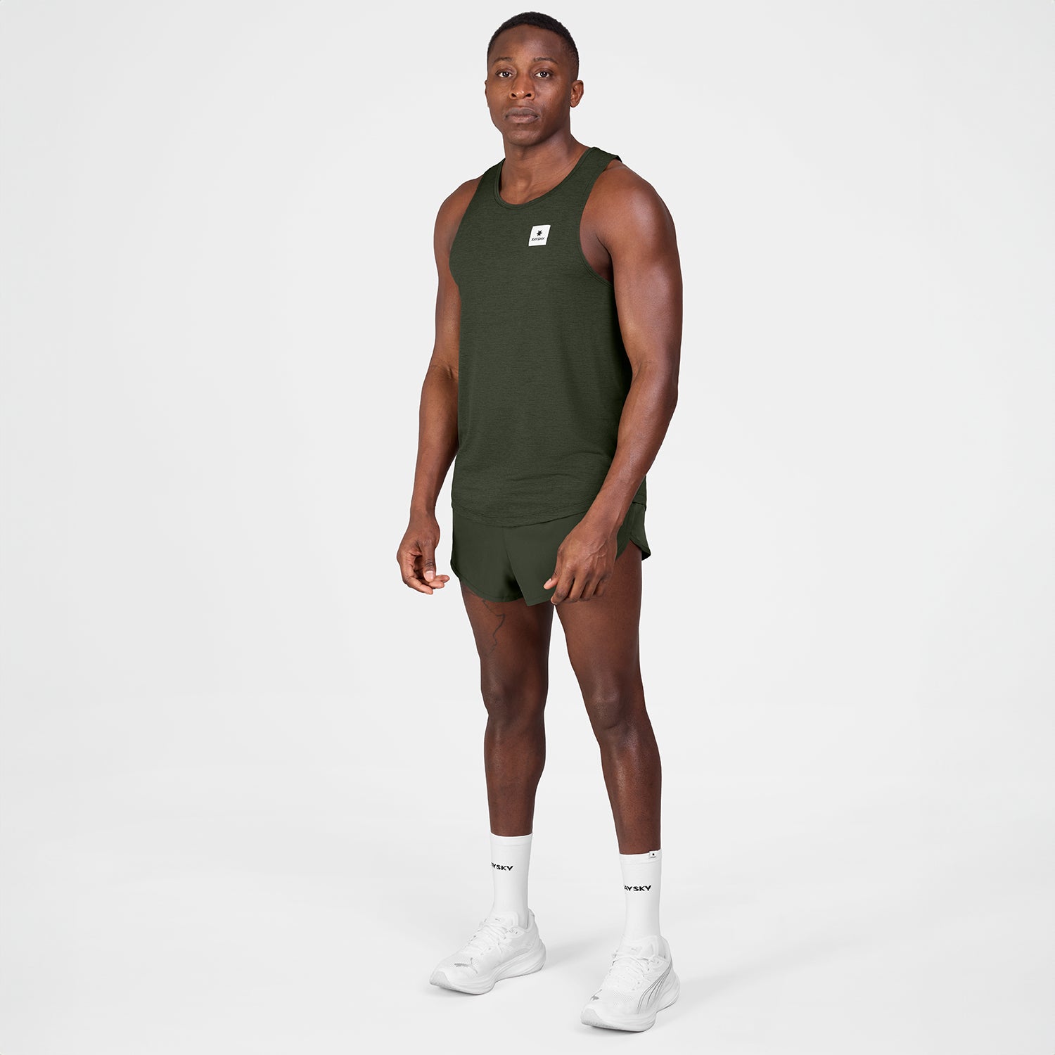 レースシングレット SM30002c301 Clean Combat Pro Singlet - Green [メンズ]
