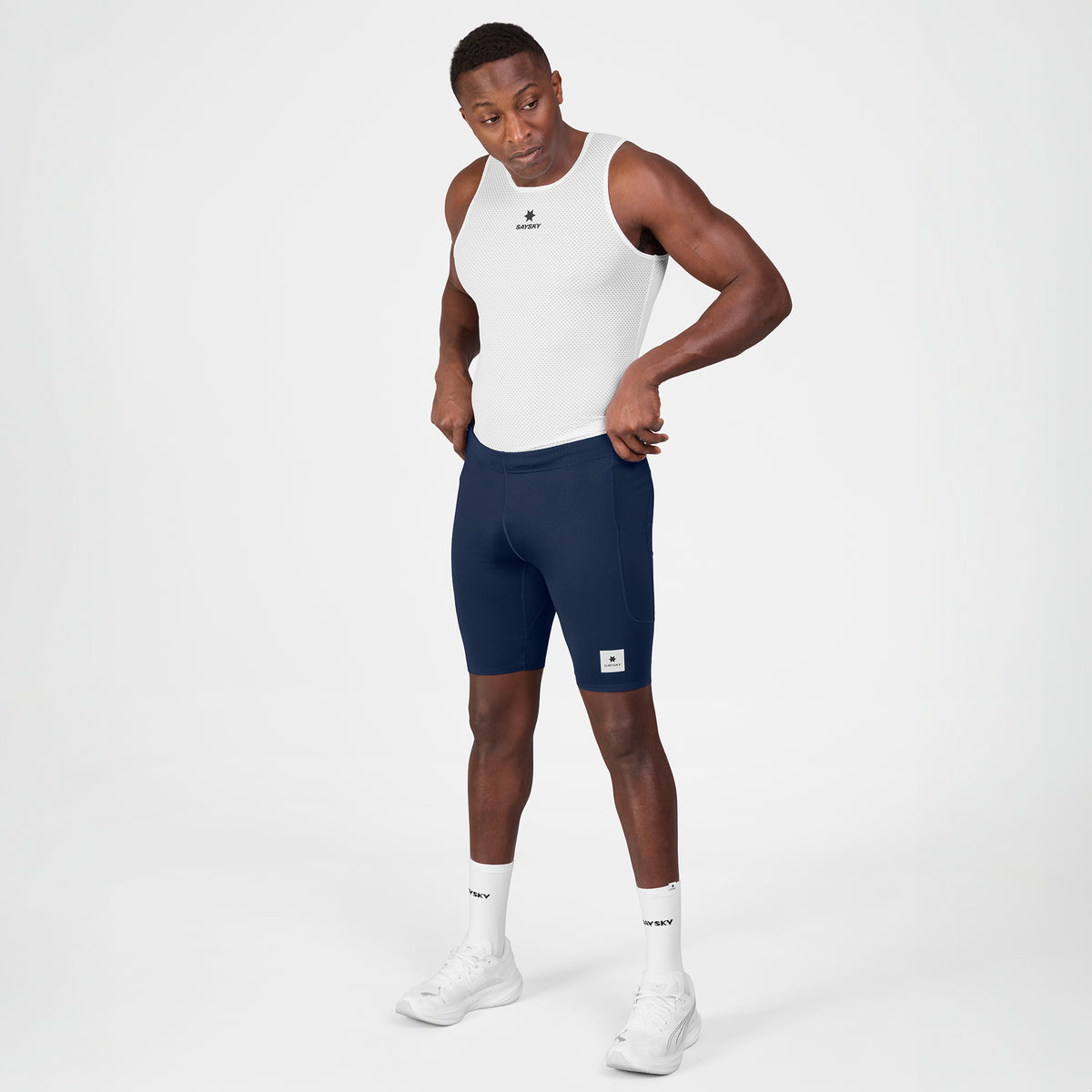 ベースレイヤー SM30004c101 Mesh Base Layer Singlet - White [メンズ]