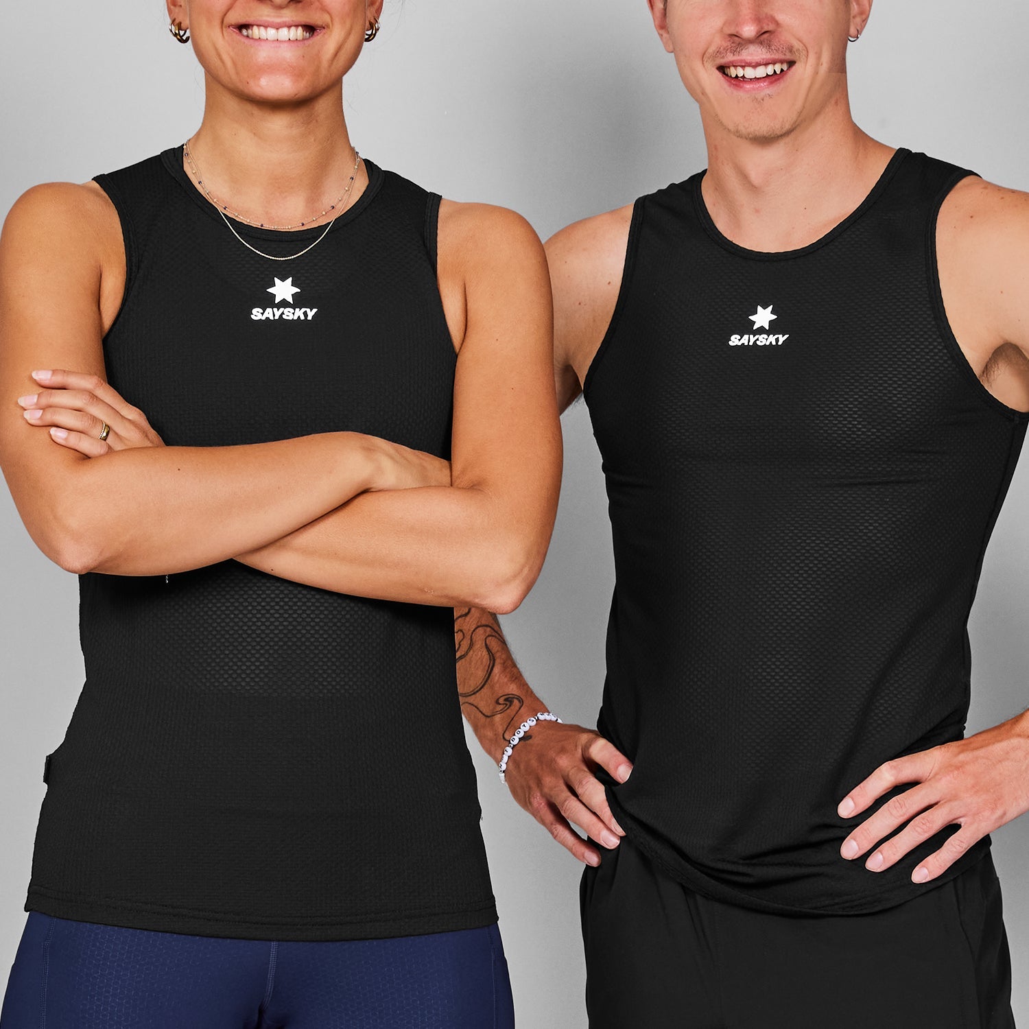 レースシングレット SM30004c901 Mesh Base Layer Singlet - Black [メンズ]