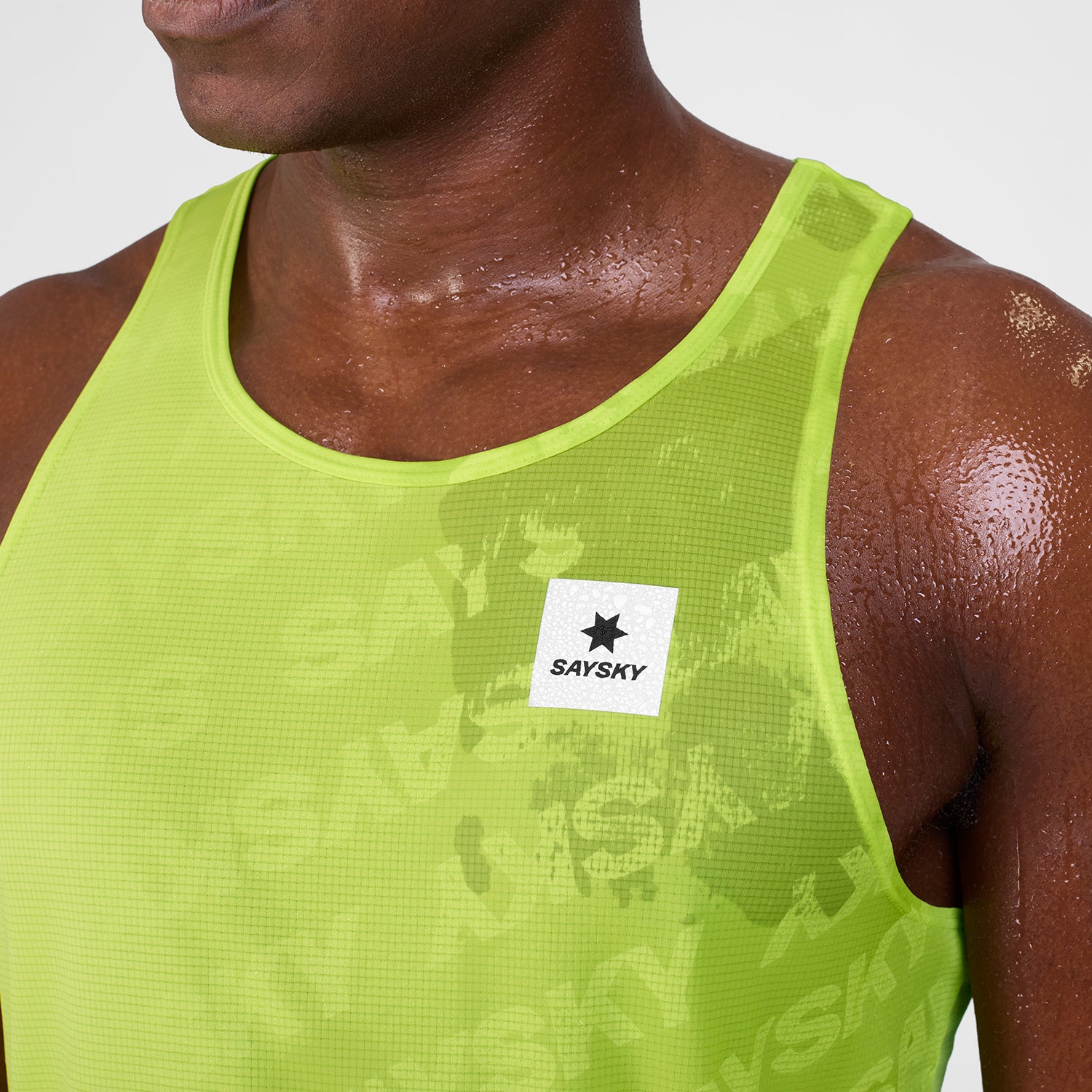 レースシングレット SM30009c1068 Reactive Flow Singlet - Yellowlogo [メンズ]