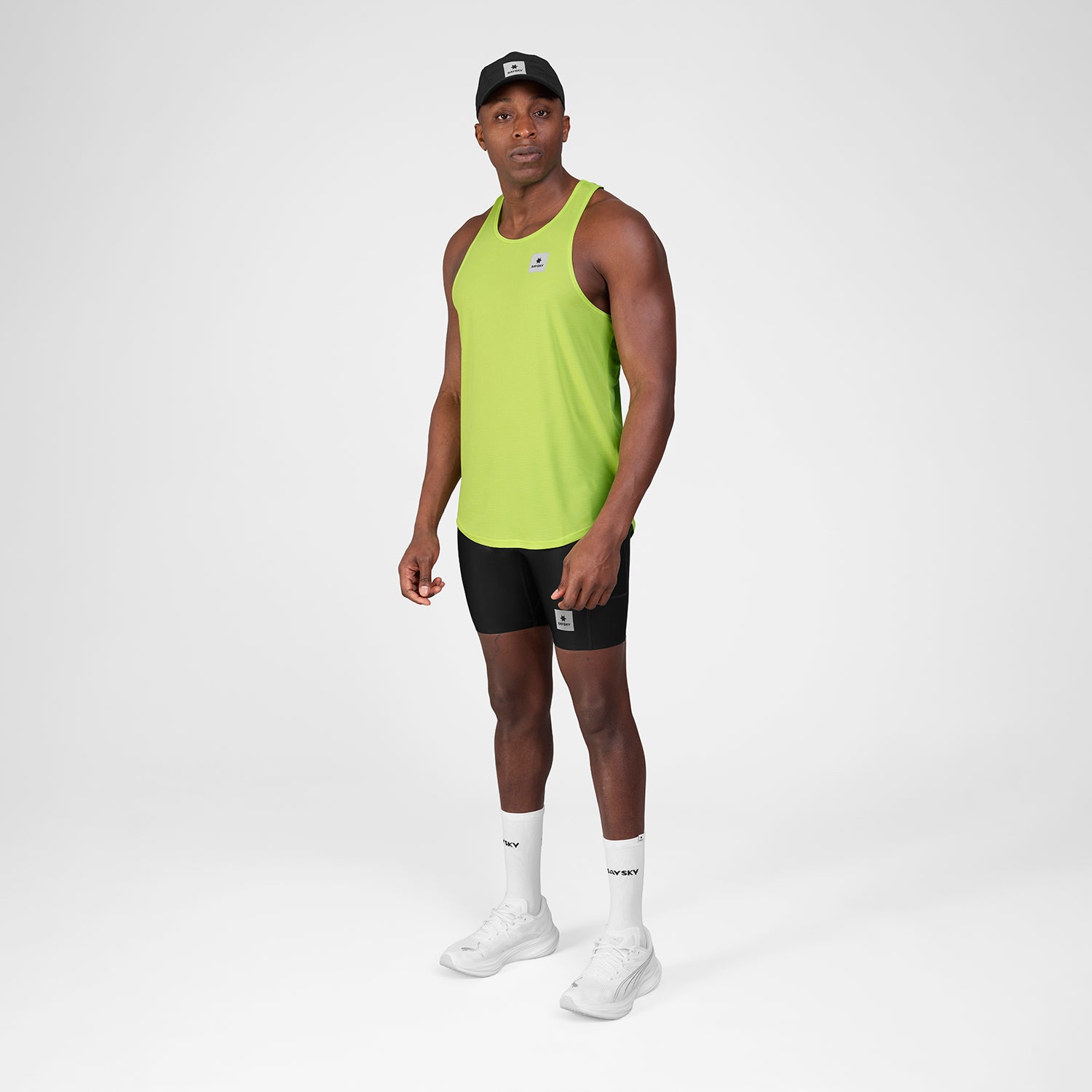 レースシングレット SM30009c1068 Reactive Flow Singlet - Yellowlogo [メンズ]