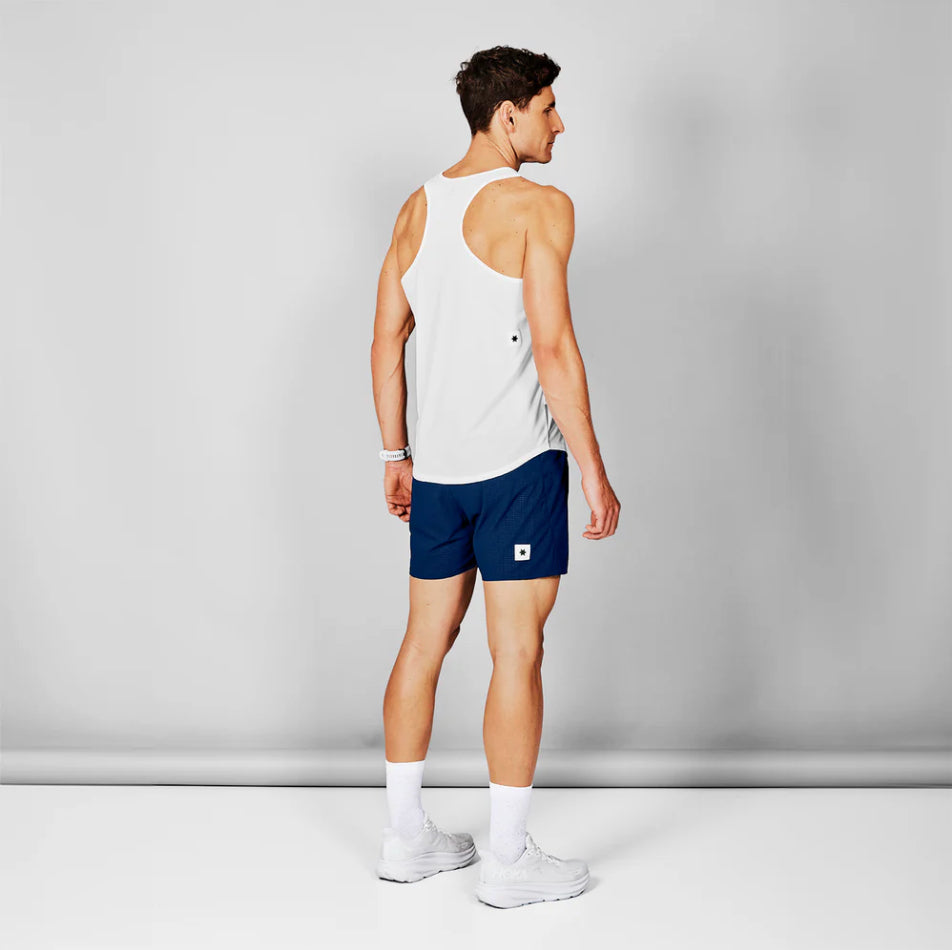 レースシングレット SM30010c101 Logo Flow Singlet - White [メンズ]