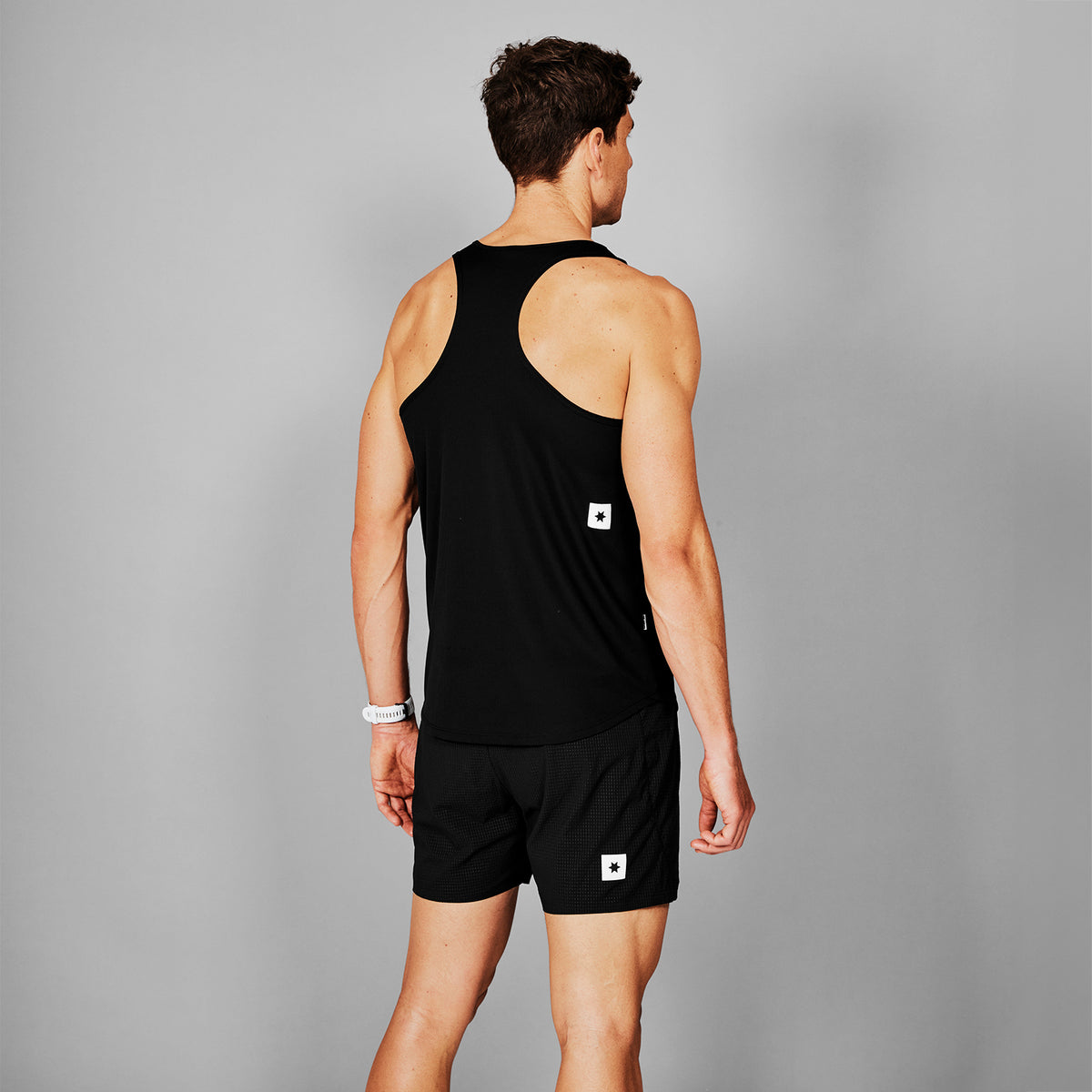 レースシングレット SM30010c902 Logo Flow Singlet - Black [メンズ]