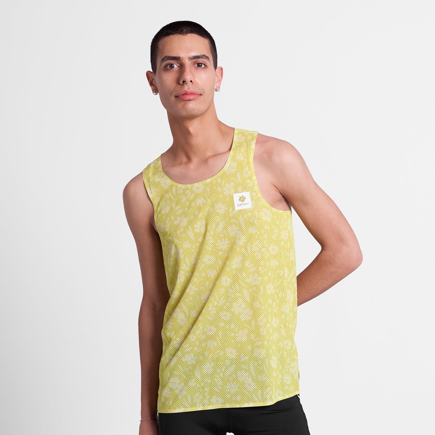 レースシングレット SM30012c1067 Flower Flow Air Singlet - Yellowflower [メンズ]