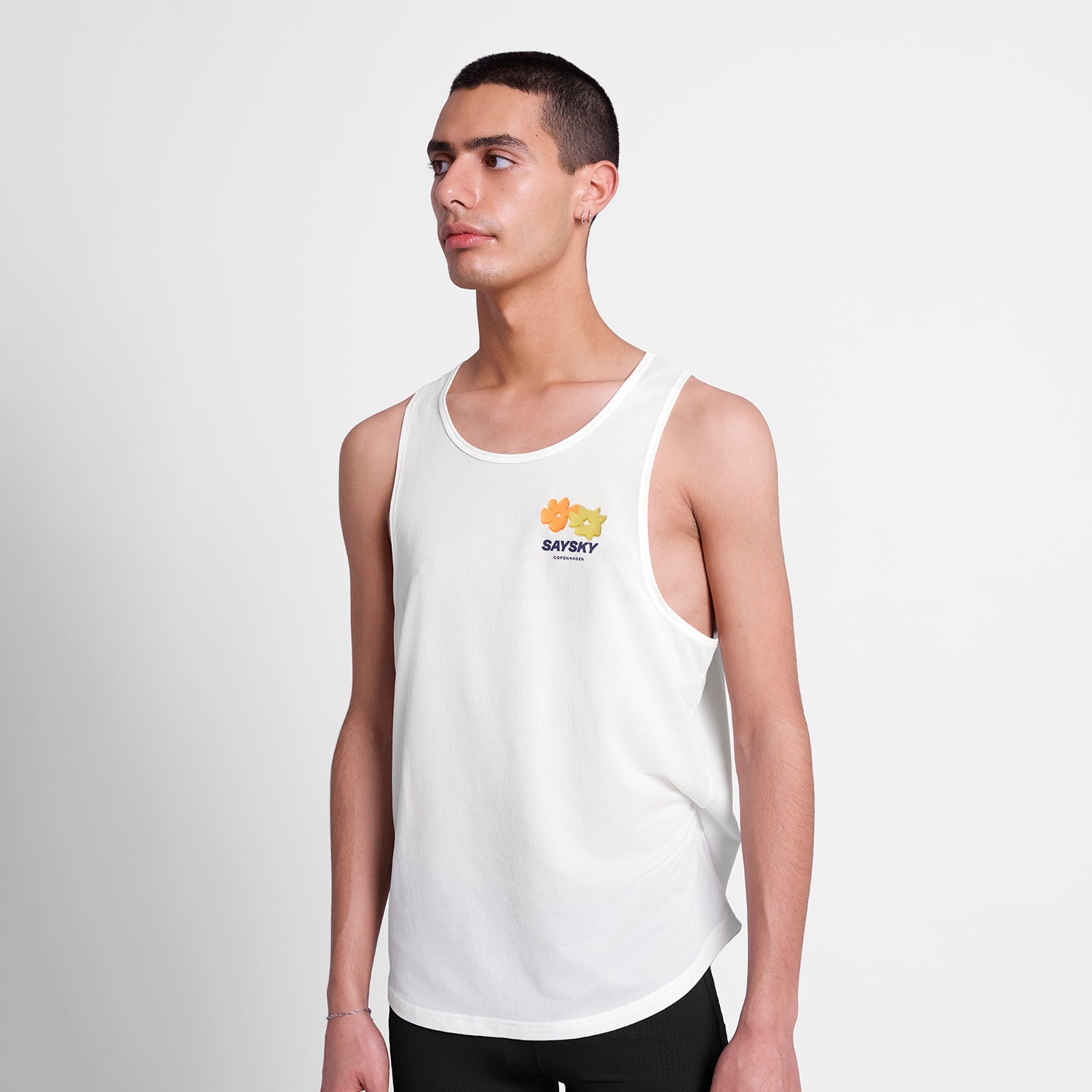 レースシングレット SM30013c101 Flower Combat Singlet - White [メンズ]