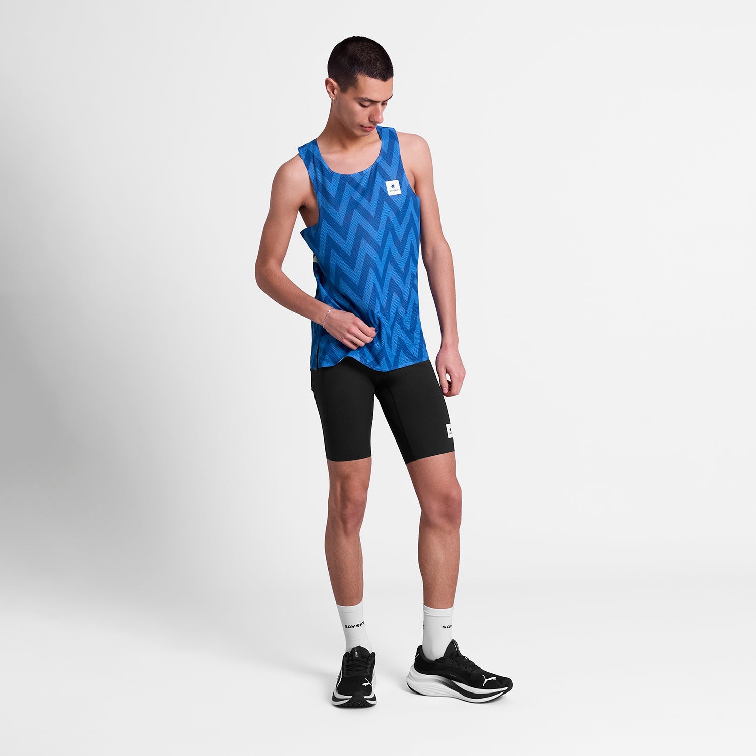 EGDE VLW AIR SINGLET L-XL Blue シースルー 極薄 □ 公式 □ SAYSKY/セイスカイ レースシングレット SM30022c1063 Zig