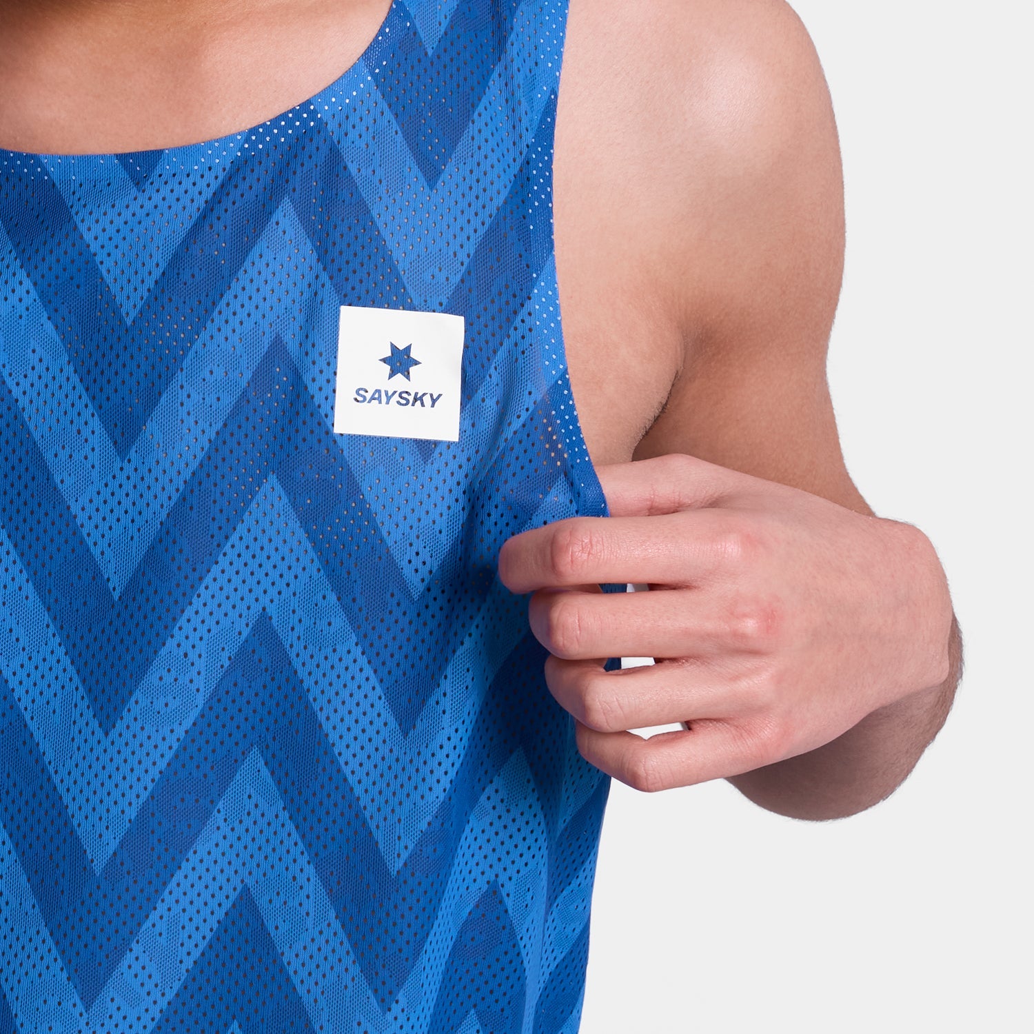 EGDE VLW AIR SINGLET L-XL Blue シースルー 極薄 □ 公式 □ SAYSKY/セイスカイ レースシングレット SM30022c1063 Zig