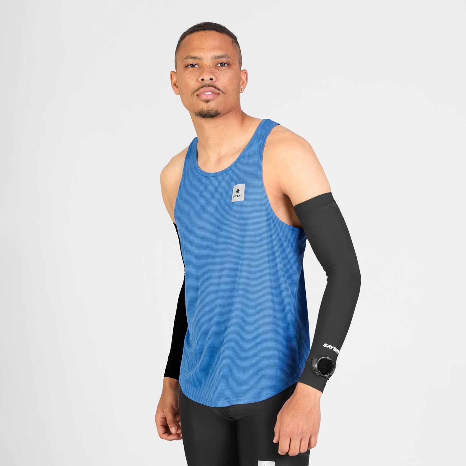 レースシングレット SM30026c1075 Reactive Flow Singlet - Blue Aop