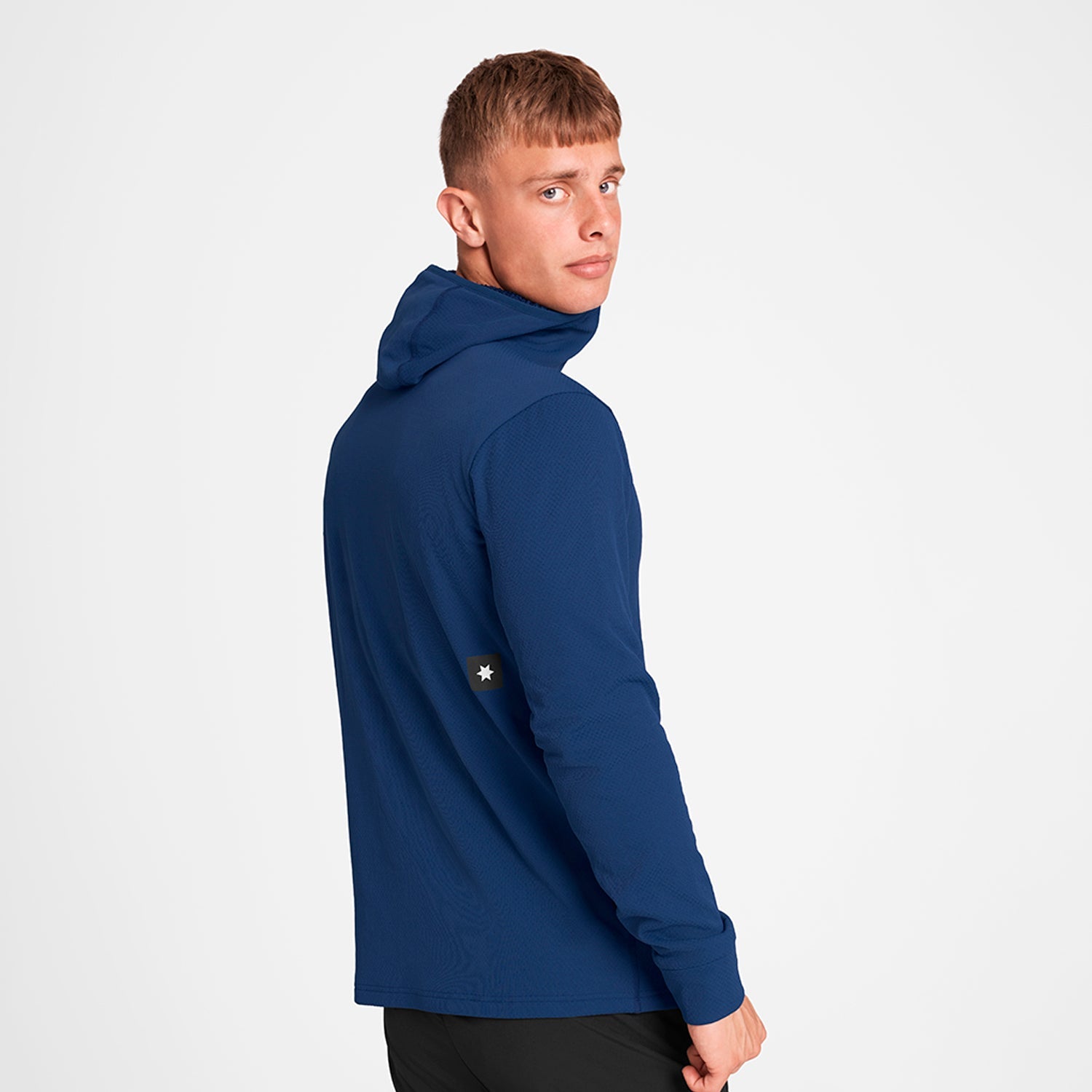 ランニングフリース SM35001c219 Combat Half Zip Fleece Hoodie - Blue [メンズ]