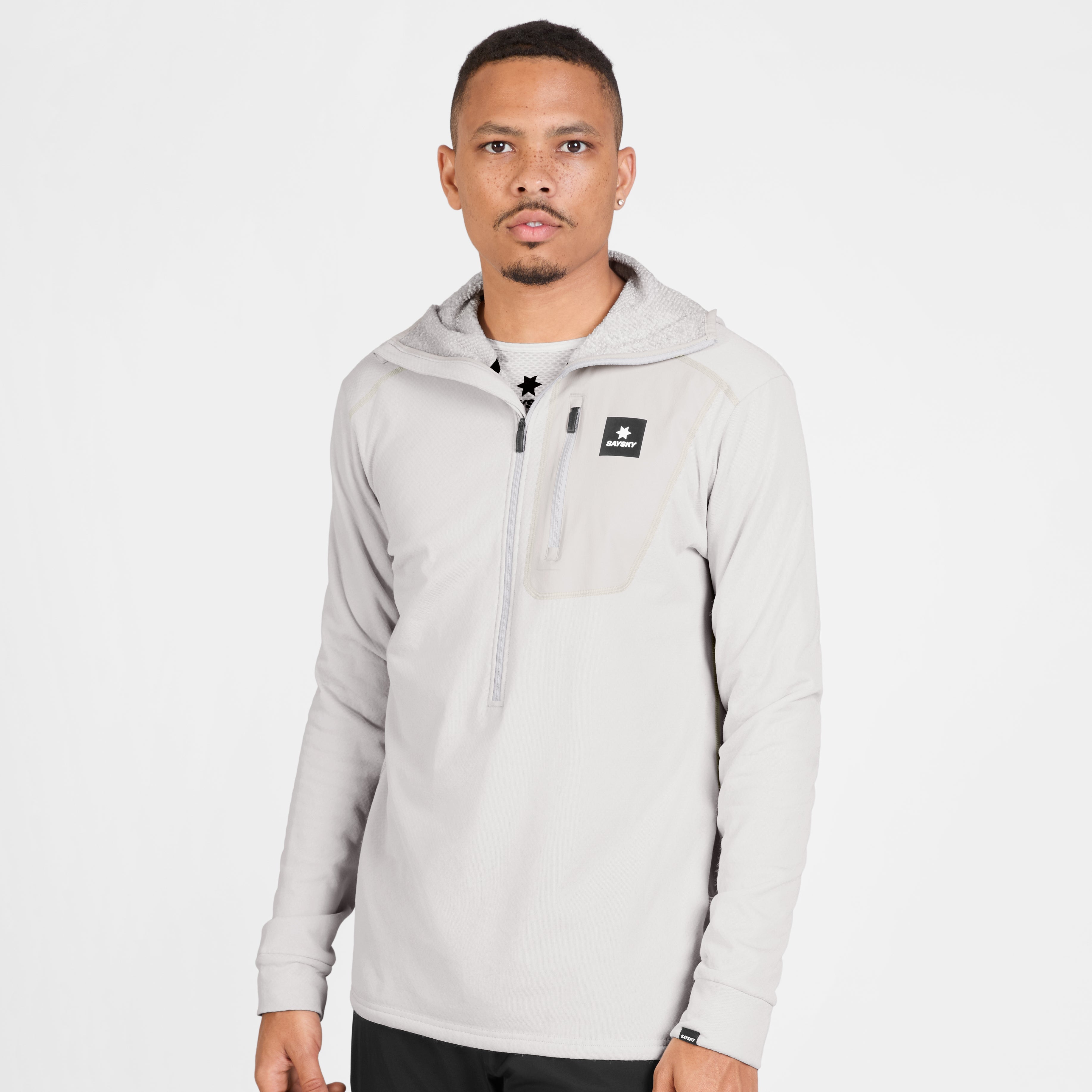 ランニングフリース SM35001c610 Combat Half Zip Fleece Hoodie - Grey [メンズ]