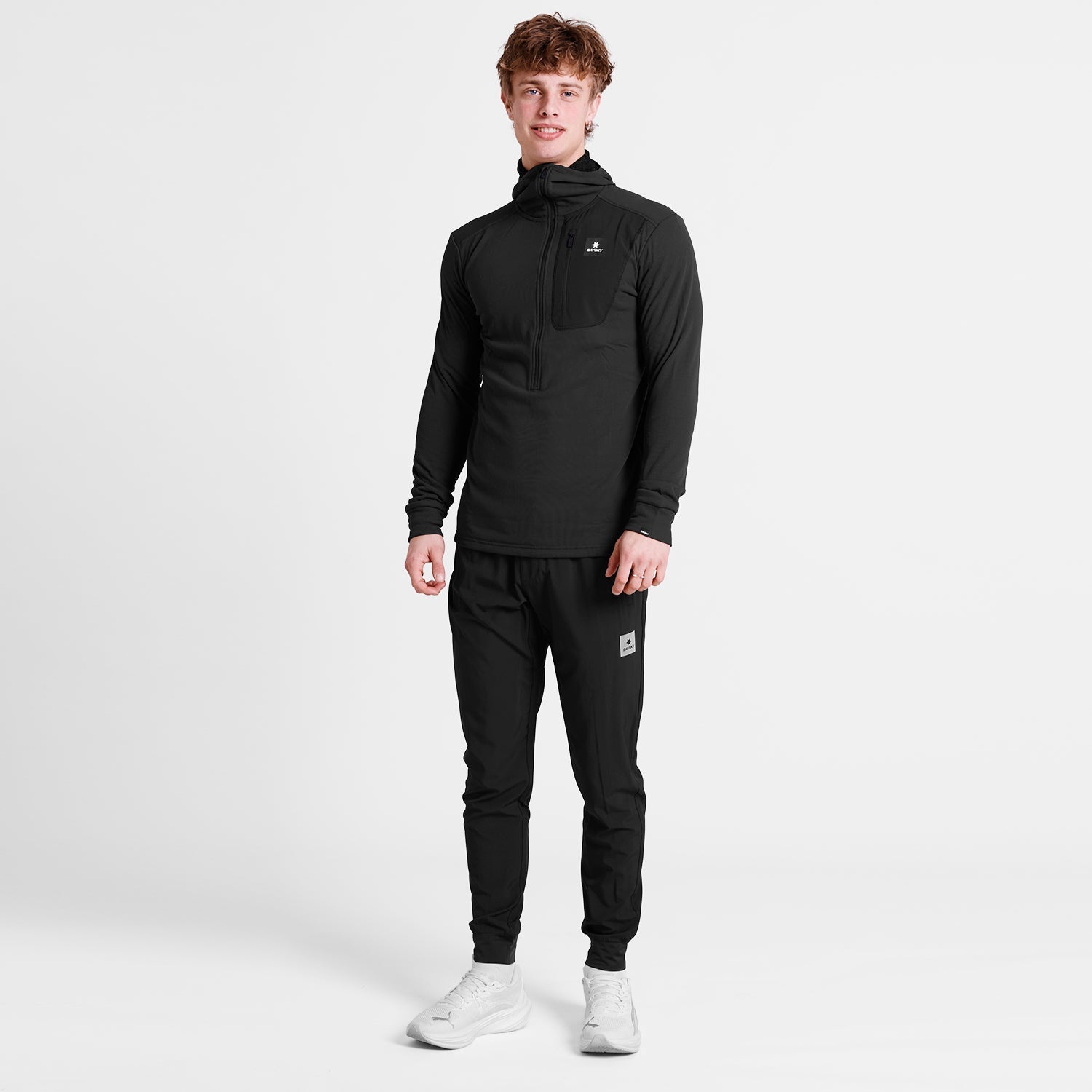 フリース SM35001c901 Combat Half Zip Fleece Hoodie - Black [メンズ]