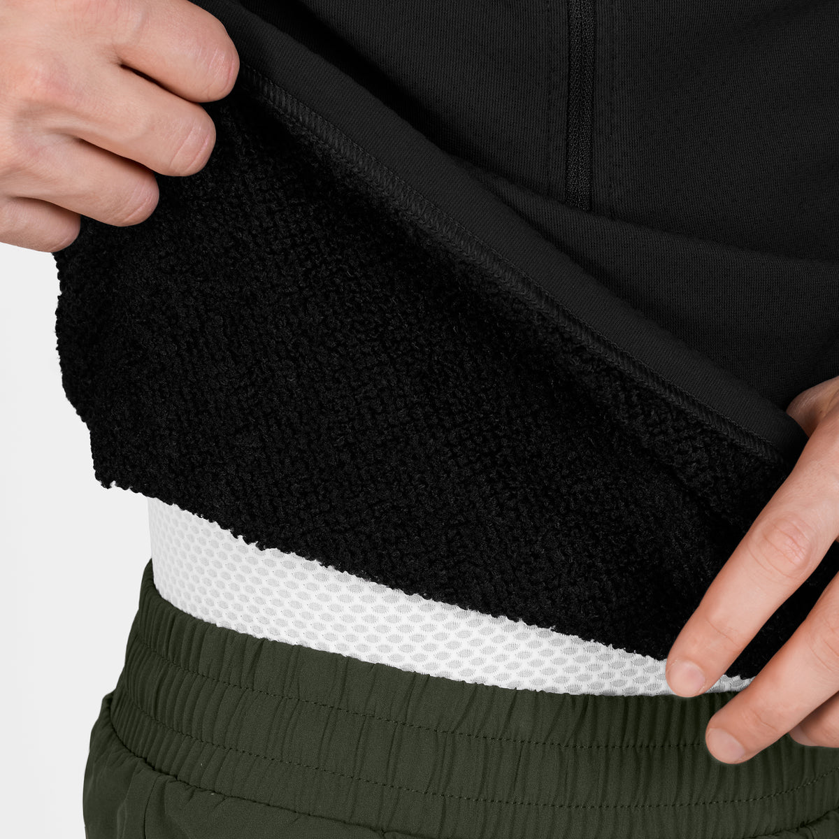 フリースフーディー SM35001c901 Combat Half Zip Fleece Hoodie - Black [メンズ]