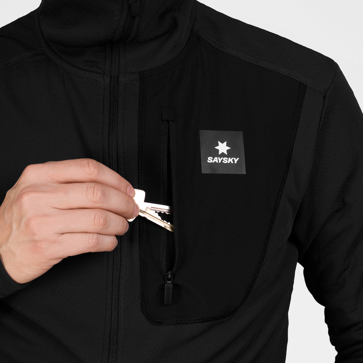フリースフーディー SM35001c901 Combat Half Zip Fleece Hoodie - Black [メンズ]