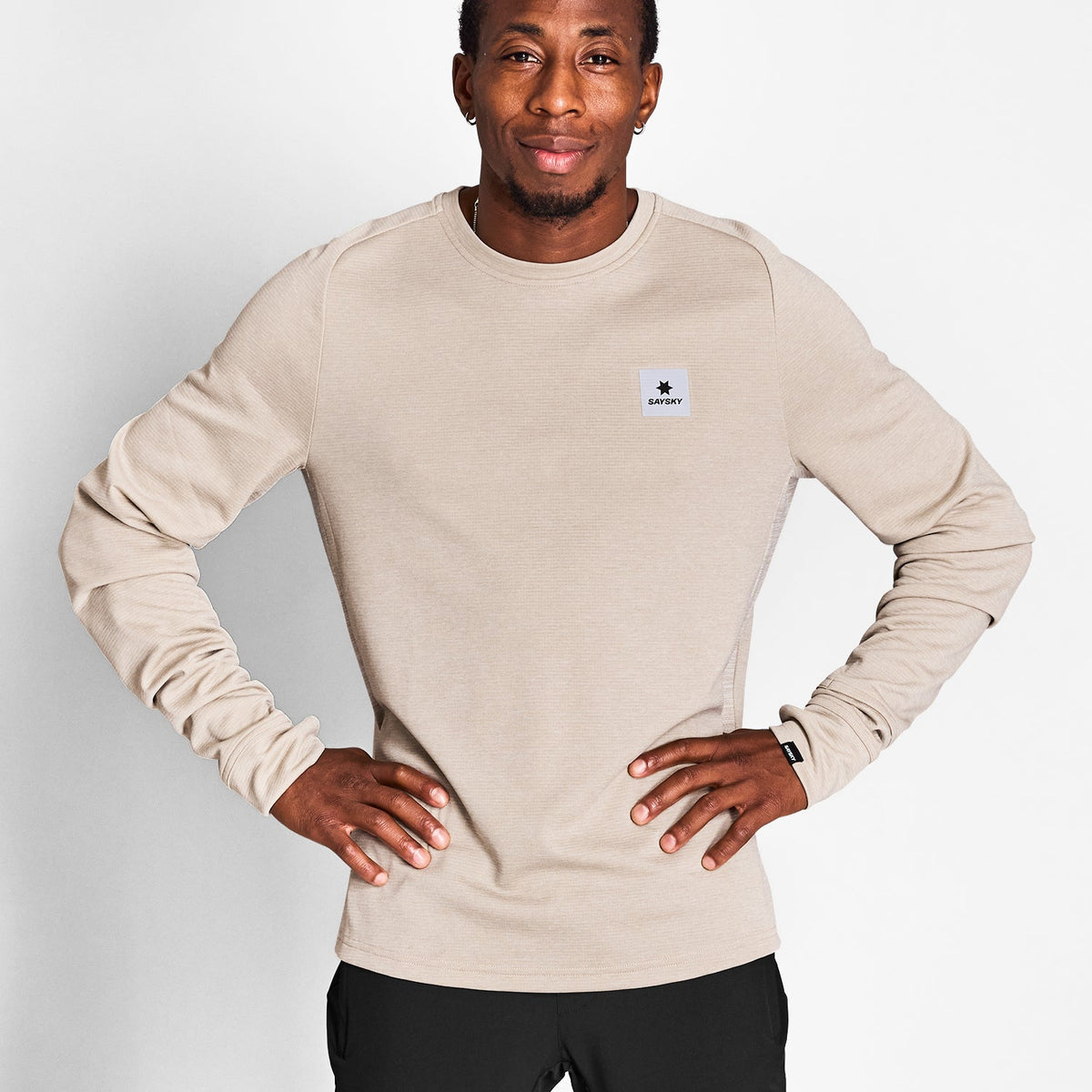 ランニングTシャツ（ロングスリーブ） SM35002c8003 Clean Flow Long Sleeve - Beige [メンズ]