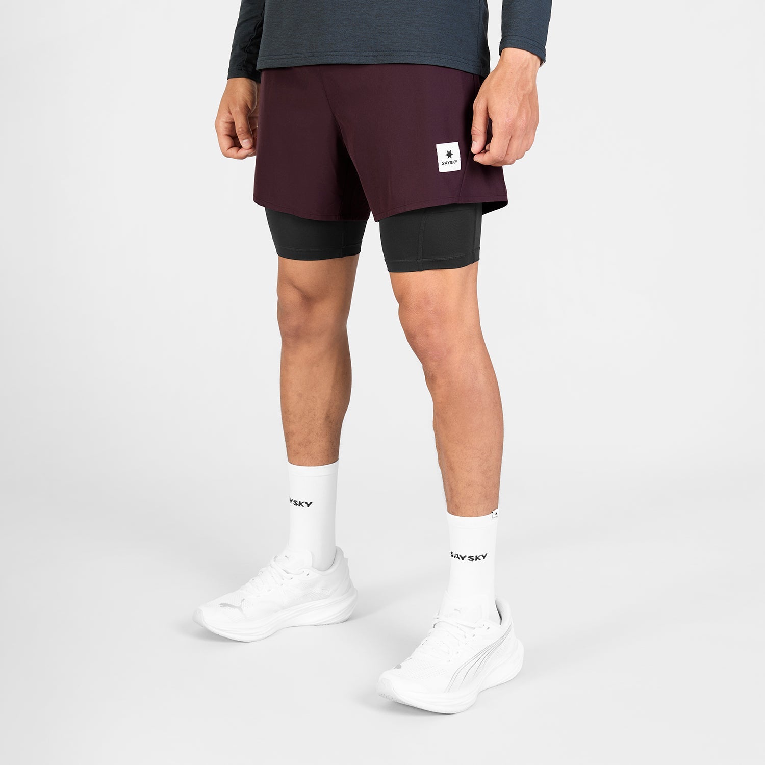 ランニングショーツ SM40002c512 Pace 2-in-1 Shorts 5`` - Burgundy [メンズ]