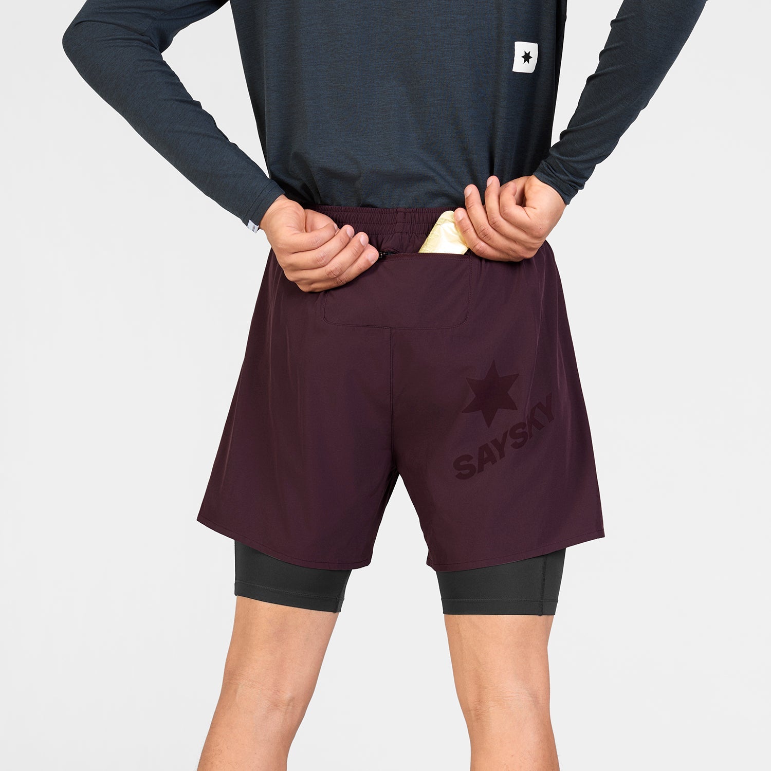 ランニングショーツ SM40002c512 Pace 2-in-1 Shorts 5`` - Burgundy [メンズ]