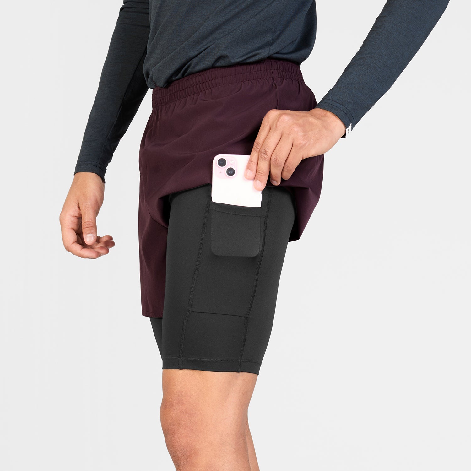 ランニングショーツ SM40002c512 Pace 2-in-1 Shorts 5`` - Burgundy [メンズ]