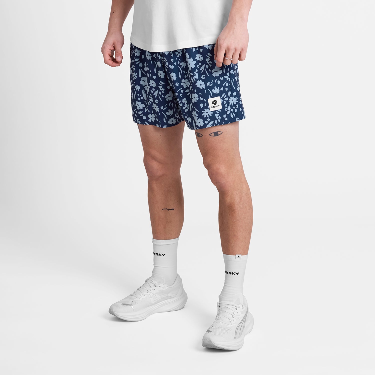 ランニングショーツ SM40011c1065 Flower Pace Shorts 5`` - Blueflower [メンズ]
