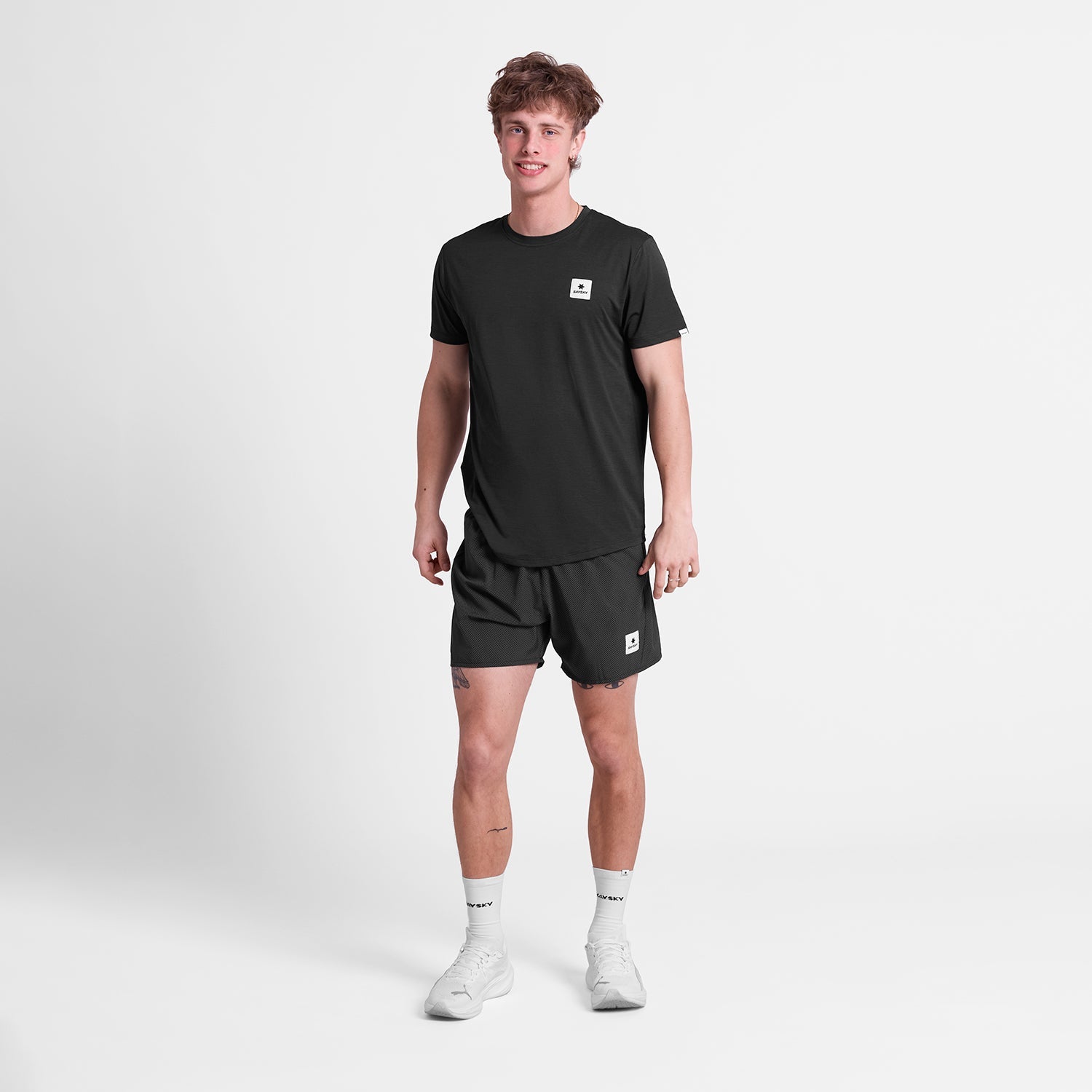 ランニングショーツ SM40014c1062 Zig Zag Pace Shorts 5`` - Blackzigzag [メンズ]