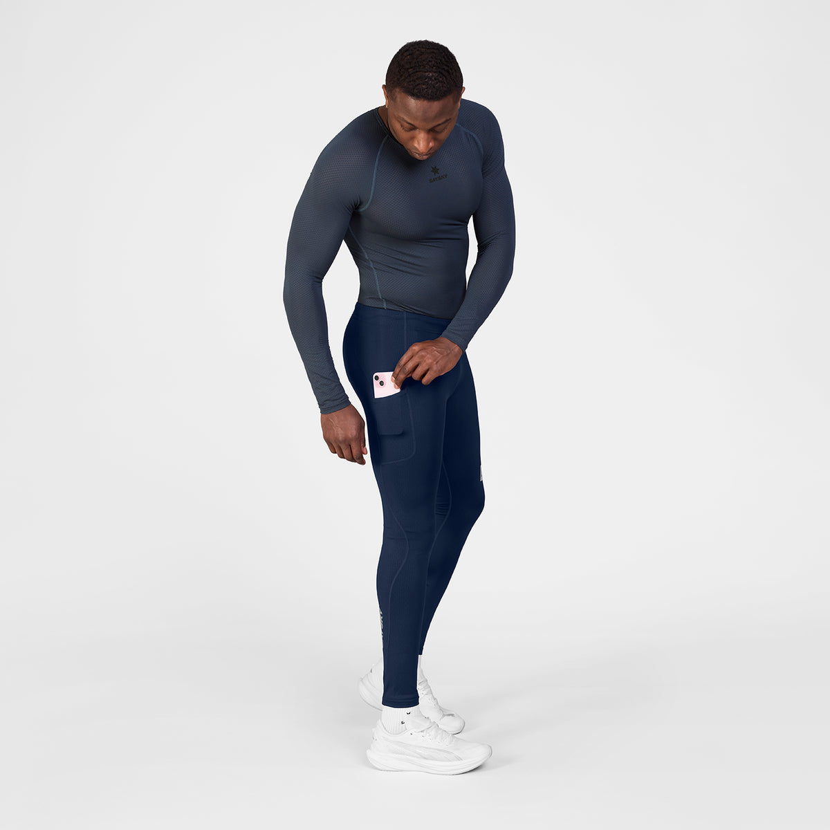 ランニングタイツ SM50005c201 Combat+ Long Tights - Blue [メンズ]