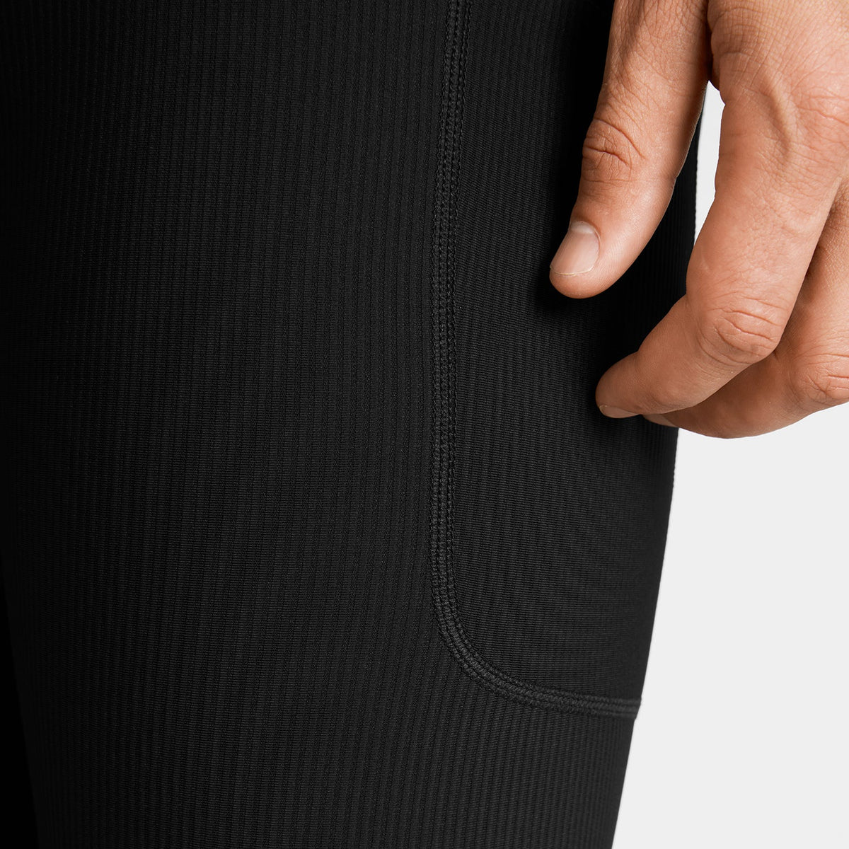 ランニングタイツ SM50007c901 Combat+ Rib Long Tights - Black [メンズ]