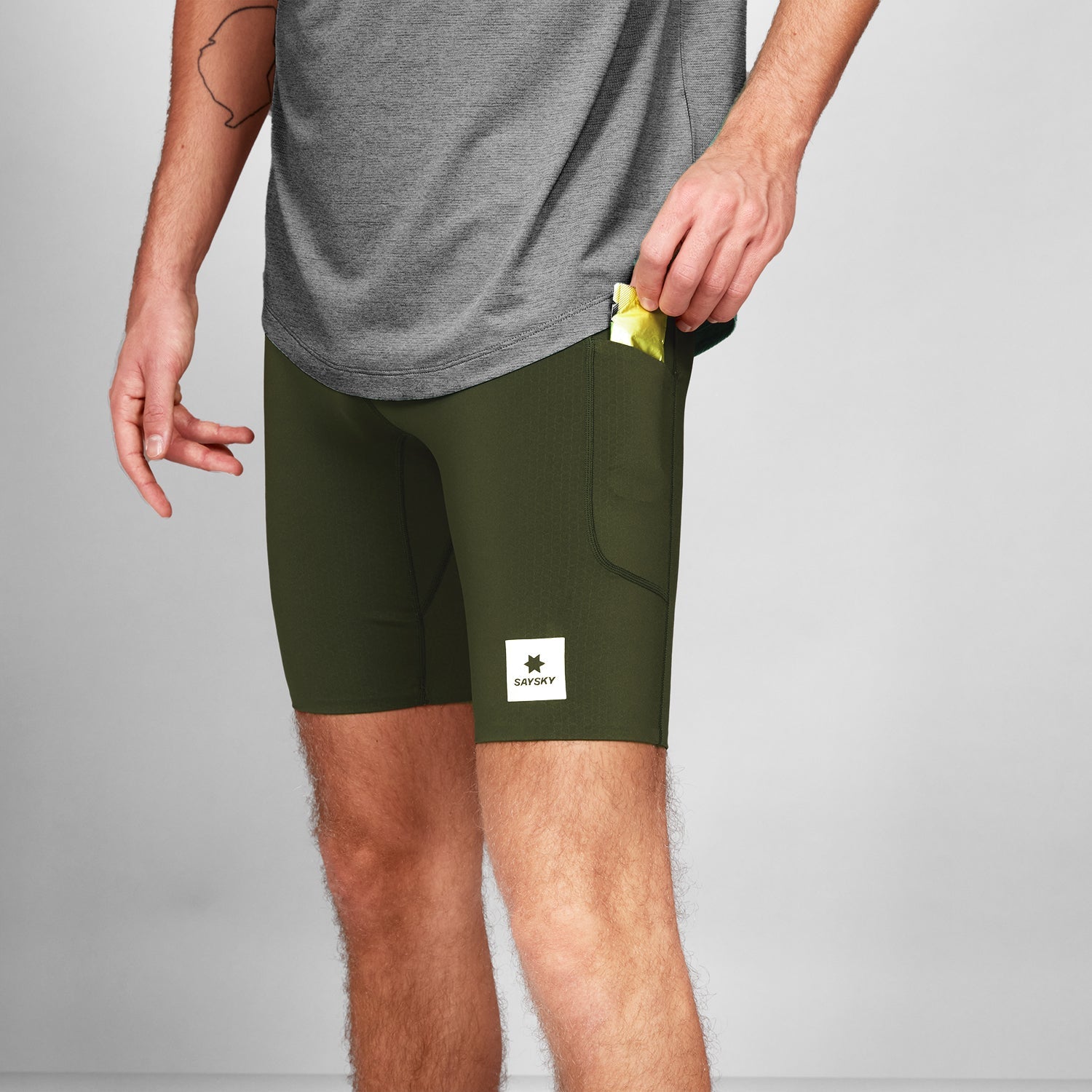 ランニングタイツ SM55001c301 Combat+ Short Tights 9inch - Green [メンズ]