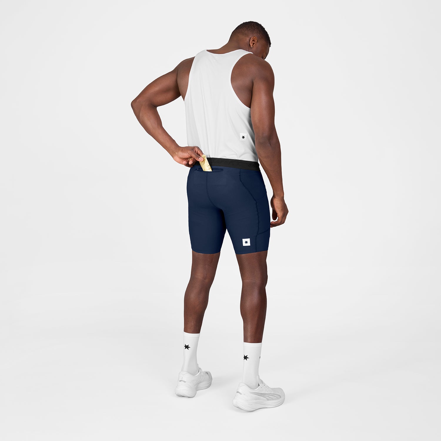 ランニングタイツ SM55002c201 Combat+ Rib Short Tights 8inch - Blue [メンズ]