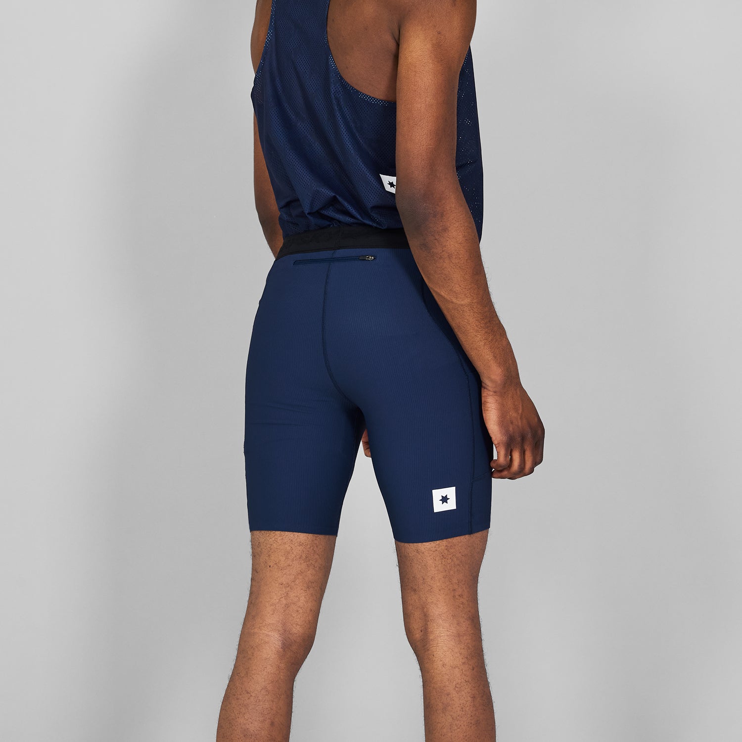 ランニングタイツ SM55002c201 Combat+ Rib Short Tights 8inch - Blue [メンズ]