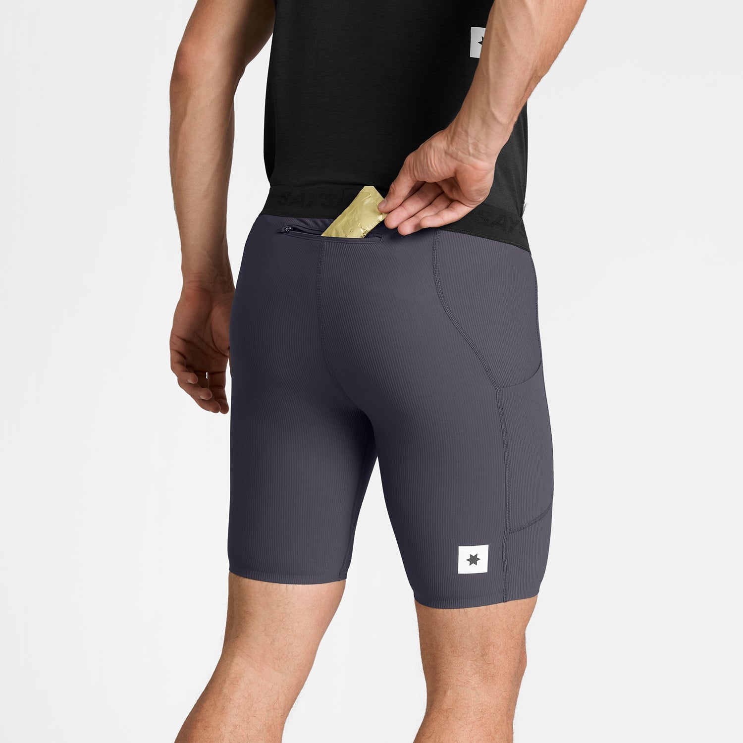 ランニングタイツ SM55002c611 Combat+ Rib Short Tights 8inch - Grey [メンズ]