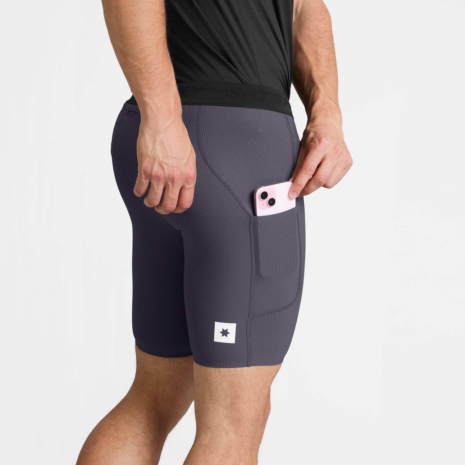ランニングタイツ SM55002c611 Combat+ Rib Short Tights 8inch - Grey [メンズ]