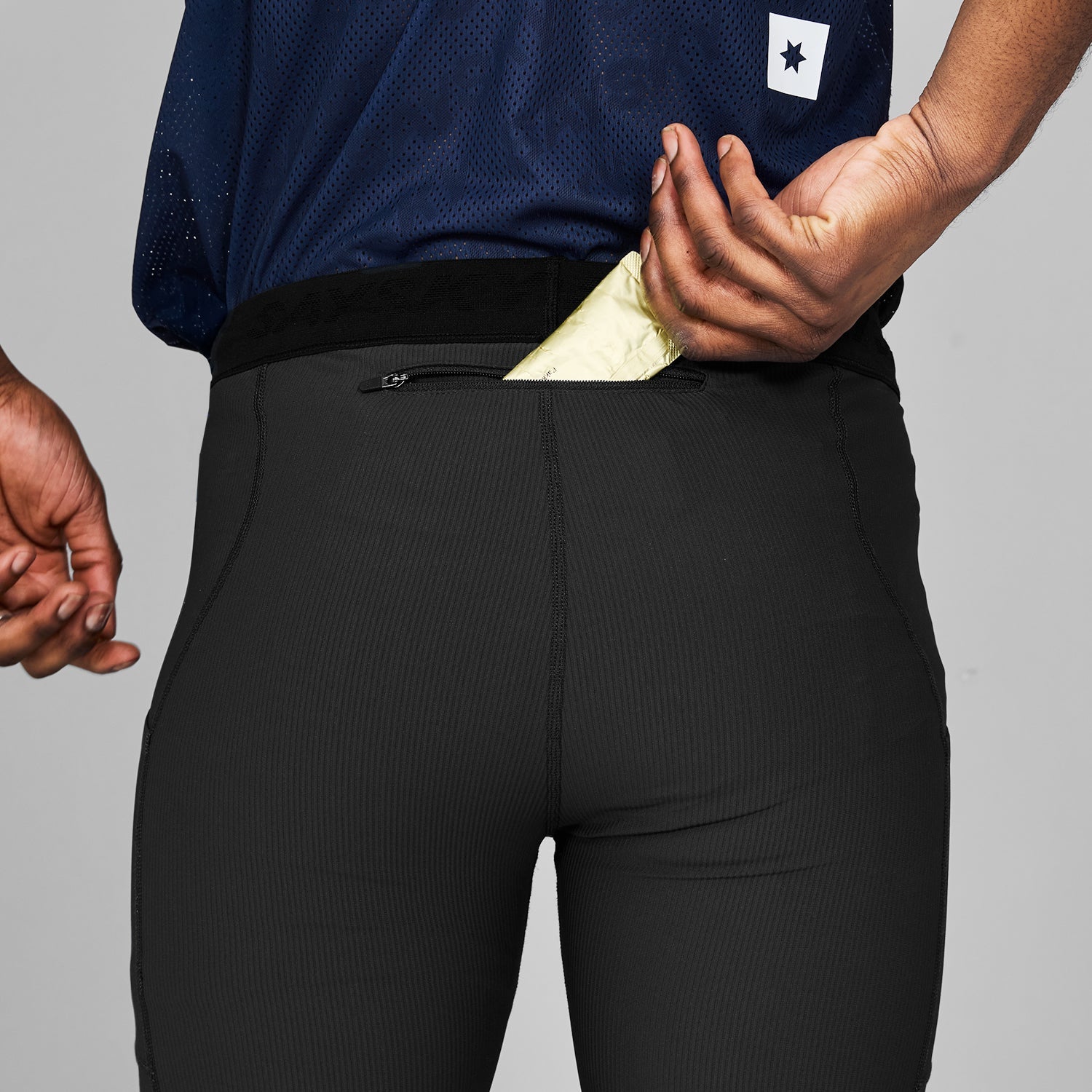 ランニングタイツ SM55002c901 Combat+ Rib Short Tights 8inch - Black [メンズ]