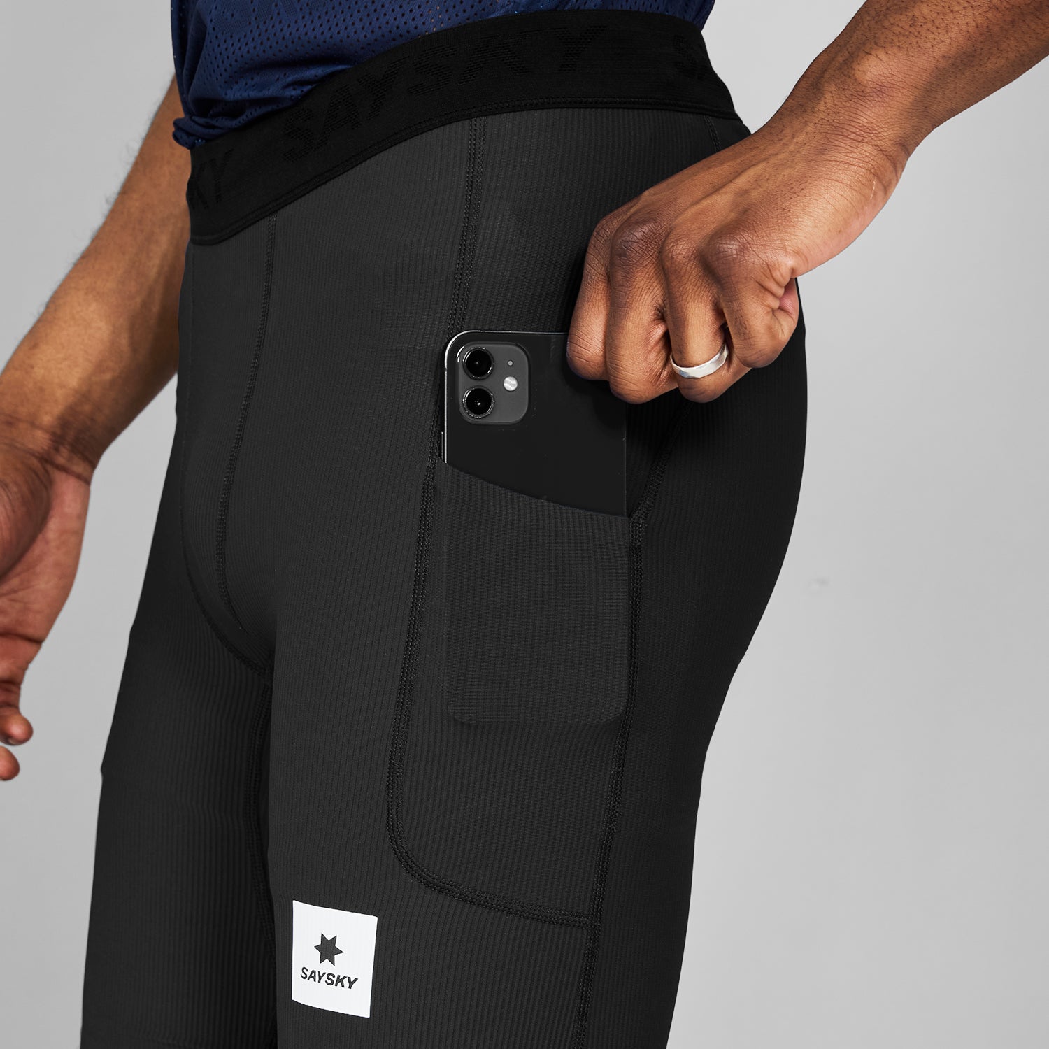 ランニングタイツ SM55002c901 Combat+ Rib Short Tights 8inch - Black [メンズ]